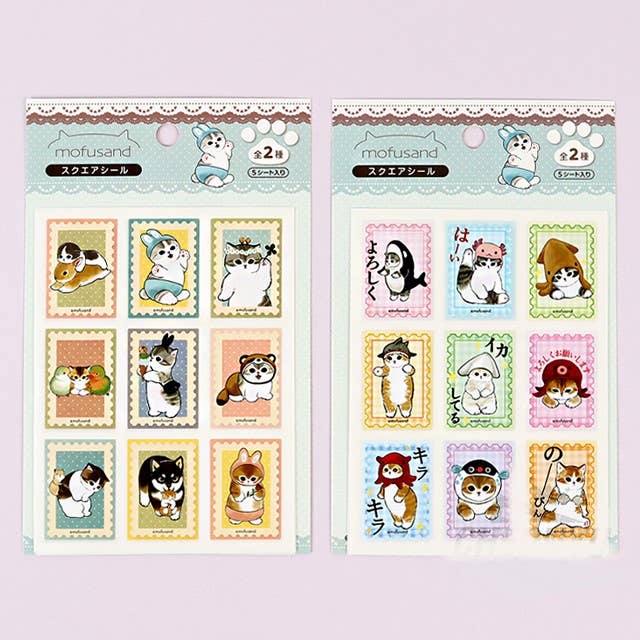 K-Wonderland Mofusand illust Deco Stickers 5 PCS SET Kawaii Gifts