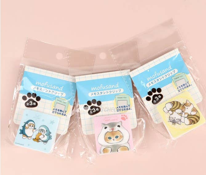 K-Wonderland Mofusand Memo Paper Holder Paper Clip Kawaii Gifts
