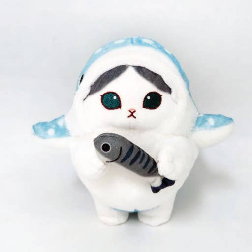 K-Wonderland Mofusand Shark Costume with mini fishing mascot Plushes Kawaii Gifts