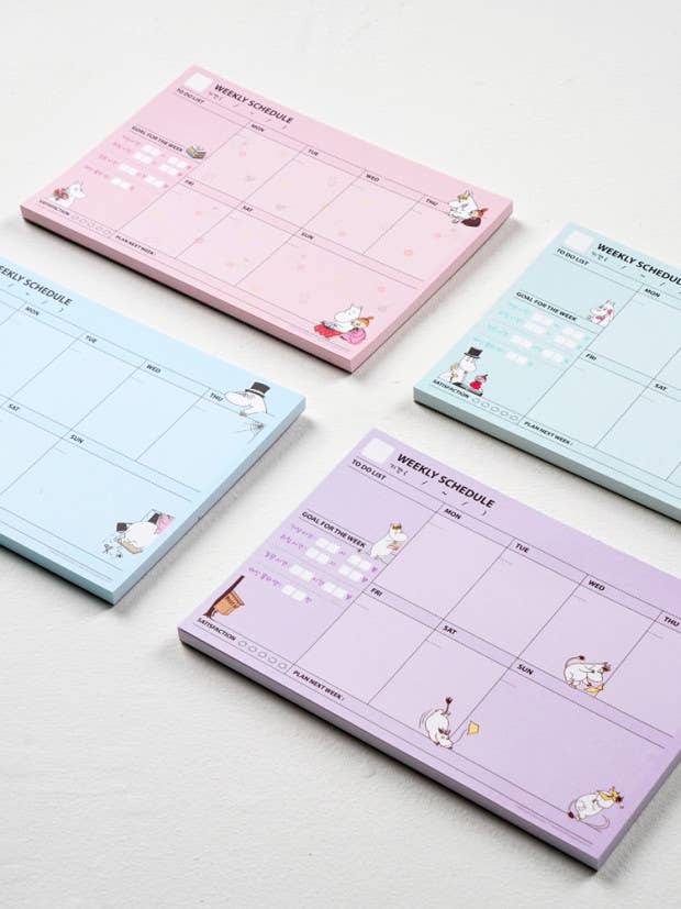 K-Wonderland Moomin Weekly Planner Diary Journal Pad Kawaii Gifts