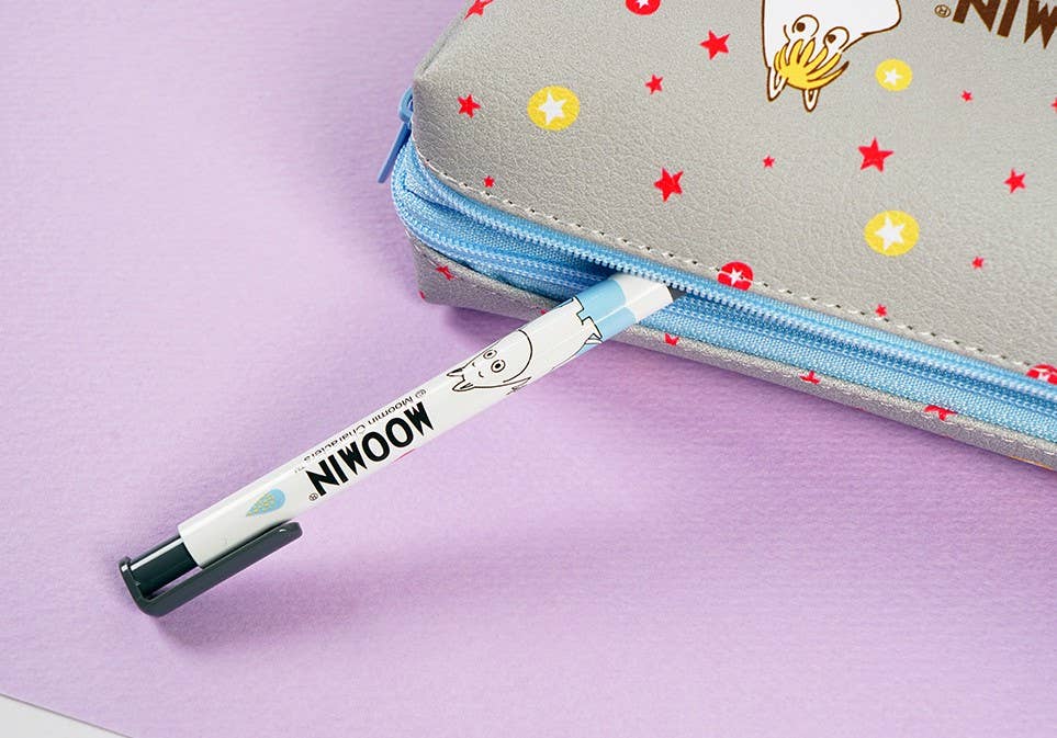 K_Wonderland Moomin Slim Black Ballpoint Pen Black Kawaii Gifts