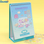 K-Wonderland Sanrio Charaters 2025 Desk Calendar Planner with Sticker Kawaii Gifts