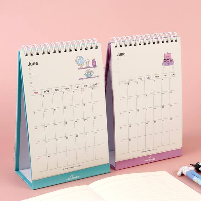 K-Wonderland Sanrio Charaters 2025 Desk Calendar Planner with Sticker Kawaii Gifts