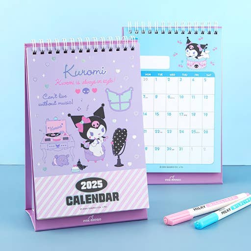 K-Wonderland Sanrio Charaters 2025 Desk Calendar Planner with Sticker Kawaii Gifts