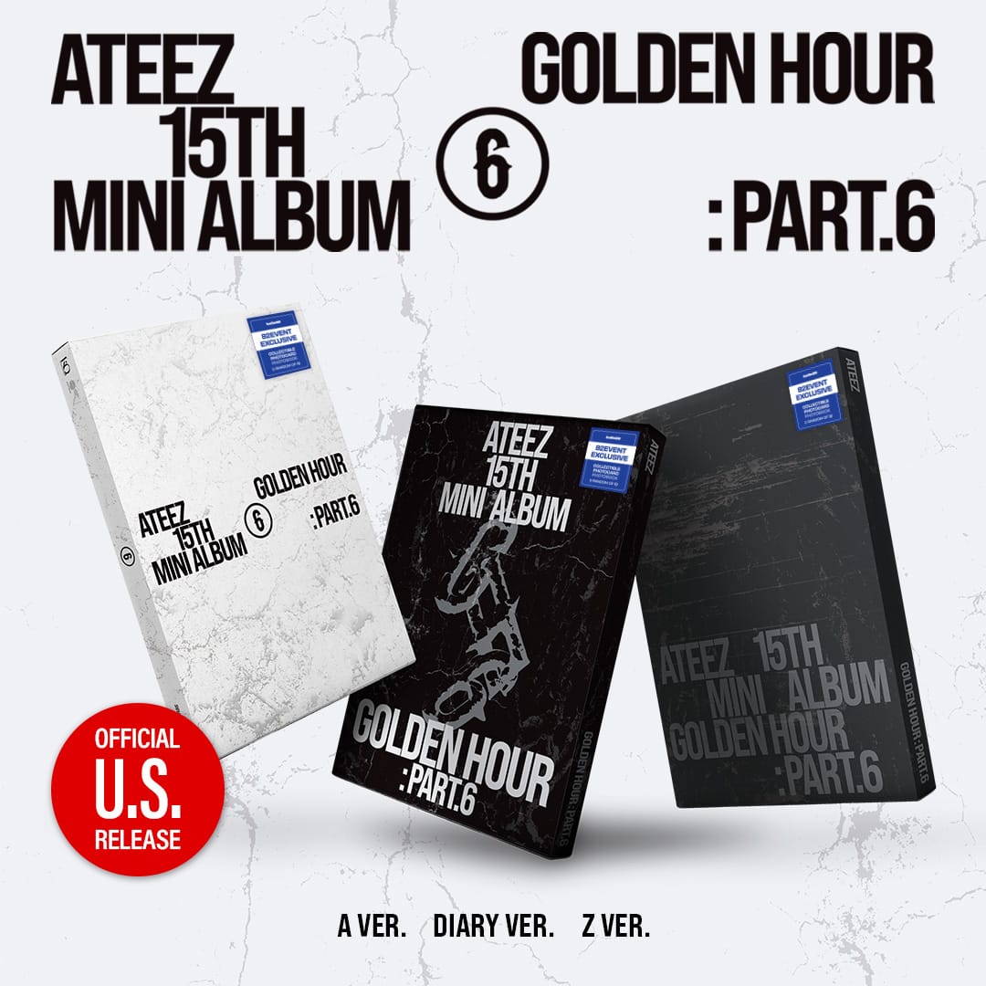 Kai Media [82event Exclusive] ATEEZ - GOLDEN HOUR: Part.6 (Photobook) [ONE PER VER PER PERSON] Kawaii Gifts