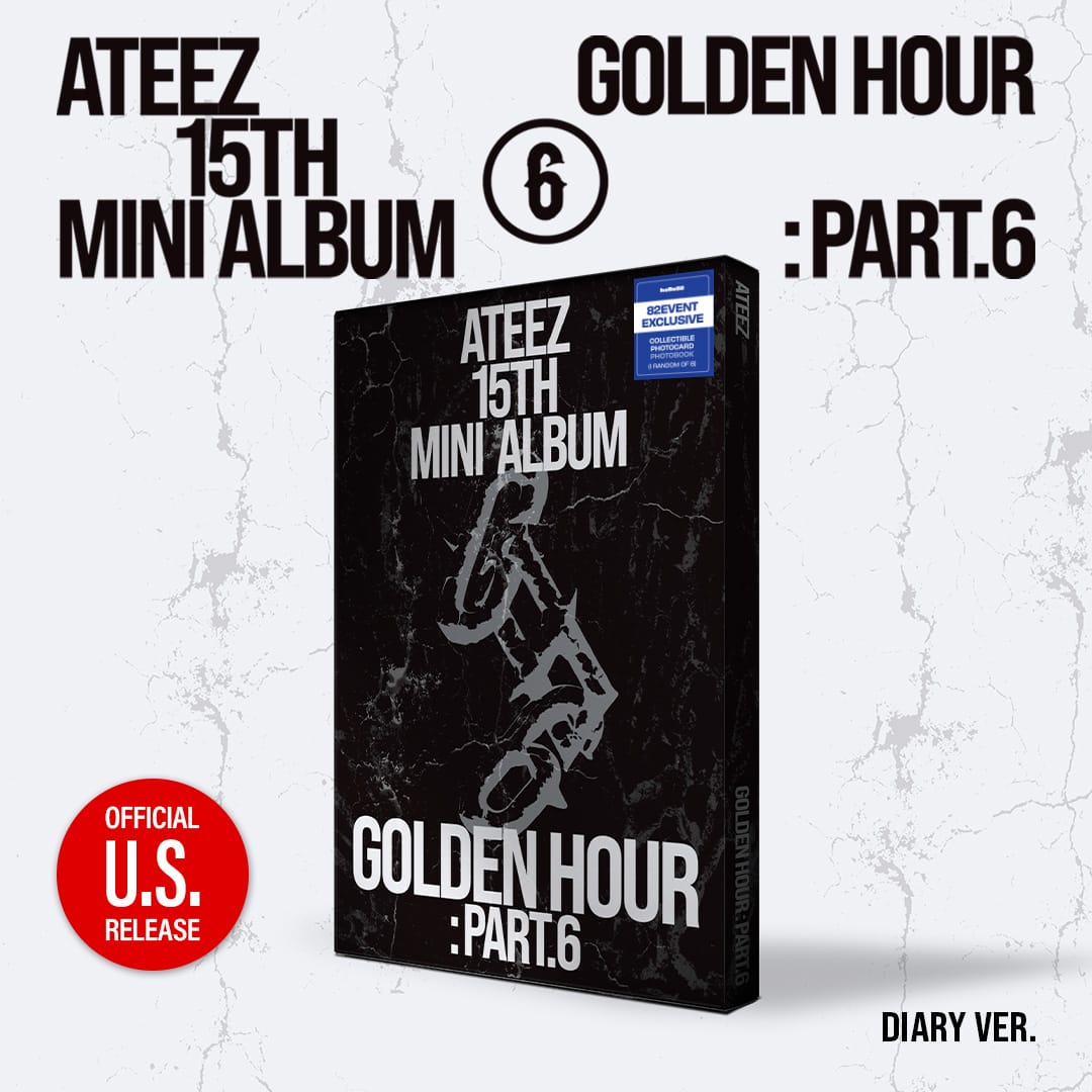 Kai Media [82event Exclusive] ATEEZ - GOLDEN HOUR: Part.6 (Photobook) [ONE PER VER PER PERSON] Diary Kawaii Gifts