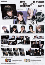 Kai Media [82event Exclusive] ATEEZ - GOLDEN HOUR: Part.6 (Solo Digipack Ver.) [TWO PER CUSTOMER] Kawaii Gifts