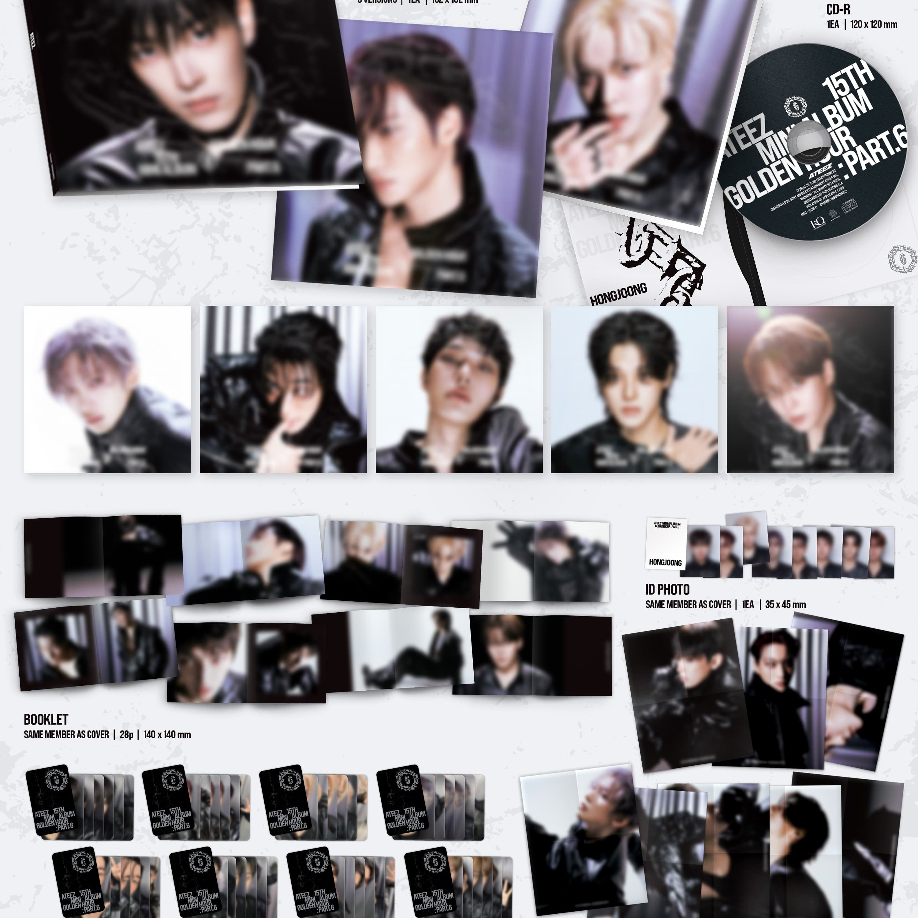 Kai Media [82event Exclusive] ATEEZ - GOLDEN HOUR: Part.6 (Solo Digipack Ver.) [TWO PER CUSTOMER] Kawaii Gifts