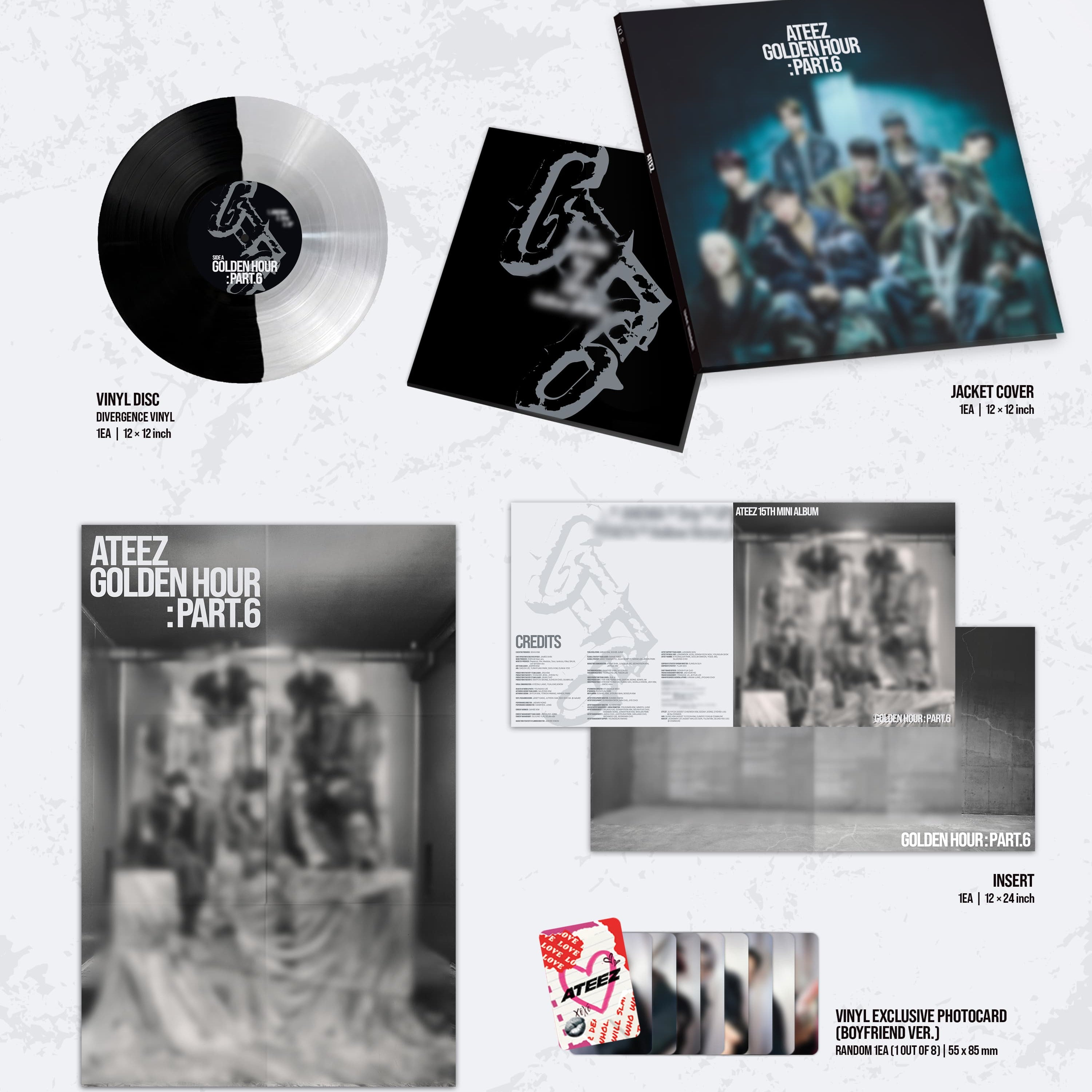 Kai Media [82event Exclusive] ATEEZ - GOLDEN HOUR: Part.6 (Vinyl Ver.) [ONE PER PERSON] Kawaii Gifts