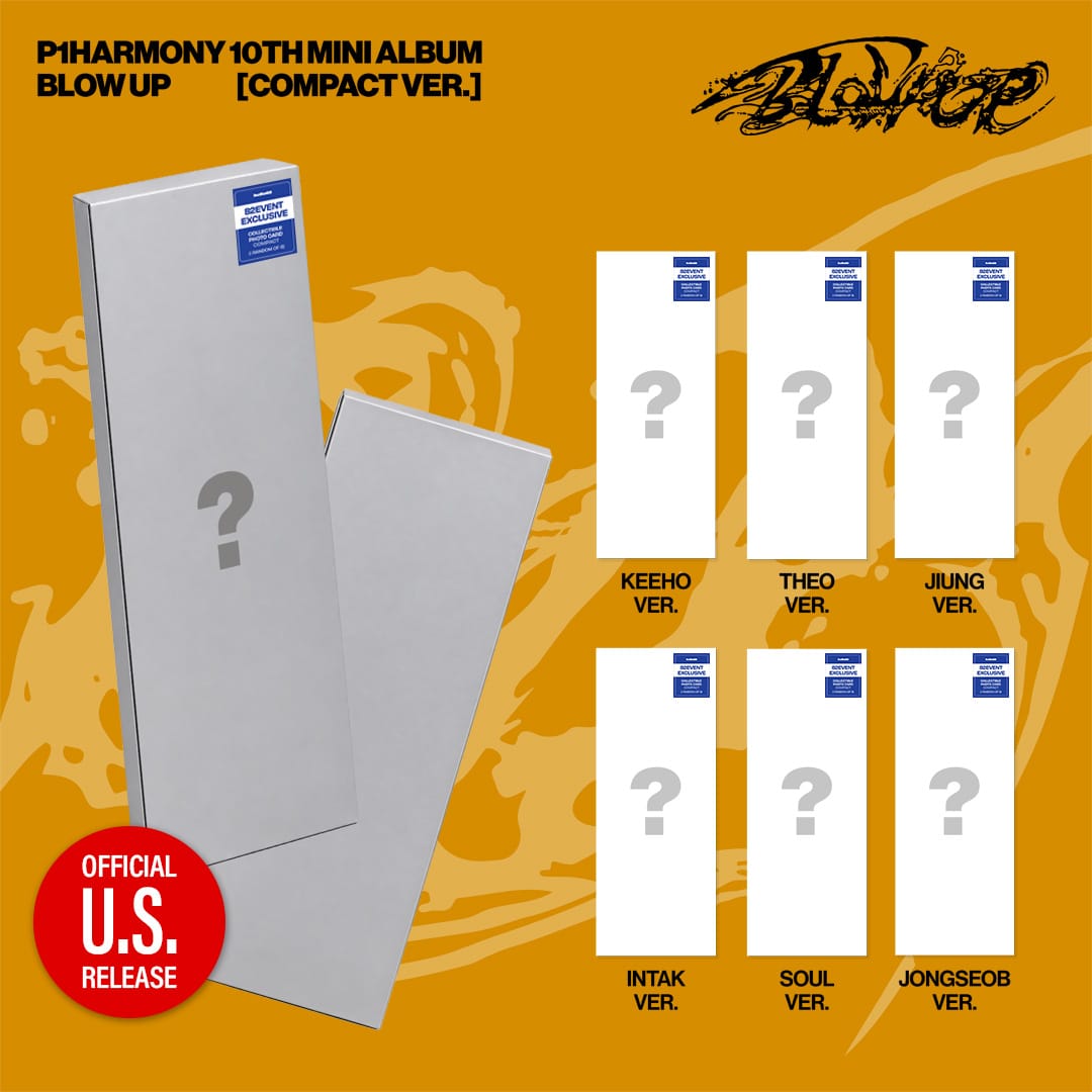 Kai Media [82EVENT Exclusive] P1Harmony - Blow Up (10th Mini Album) (Compact Ver.) [3 PER CUSTOMER] Kawaii Gifts