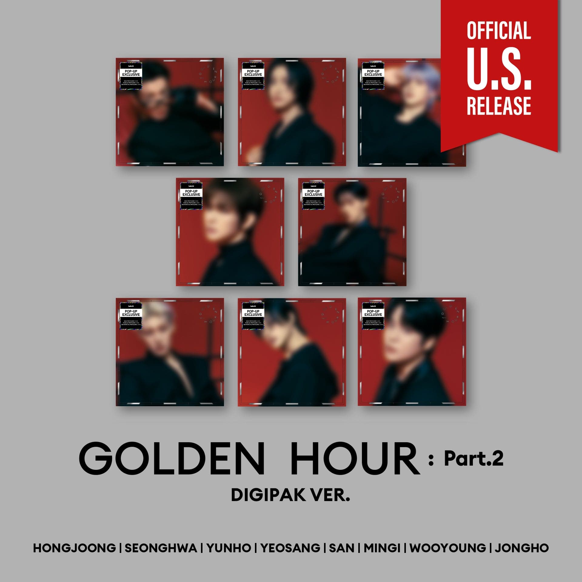 Kai Media ATEEZ - GOLDEN HOUR: Part.2 (Digipak) - Pop-Up Exclusive Kawaii Gifts 810141853188