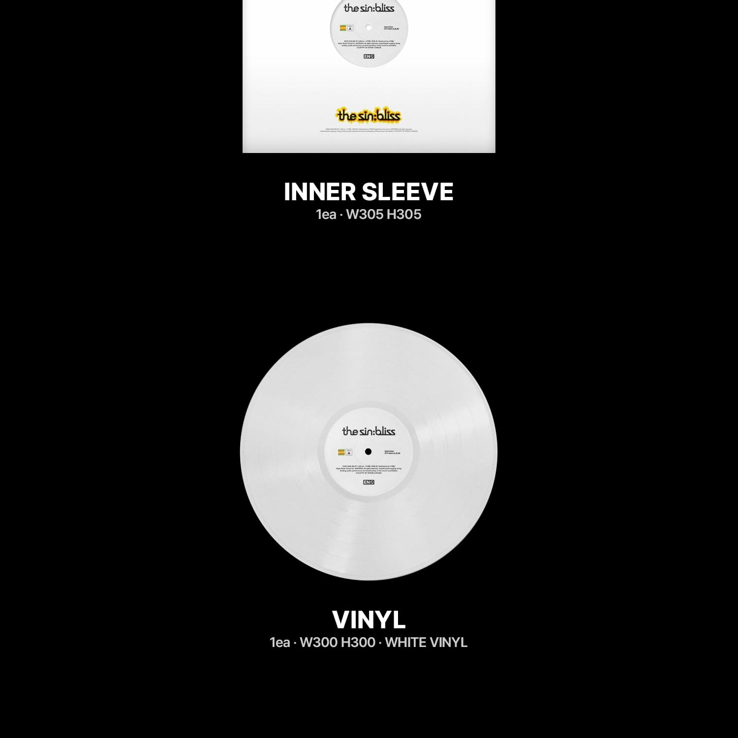 Kai Media ENHYPEN - The Sin : Bliss (Vinyl Ver.) [ONE PER CUSTOMER] Kawaii Gifts