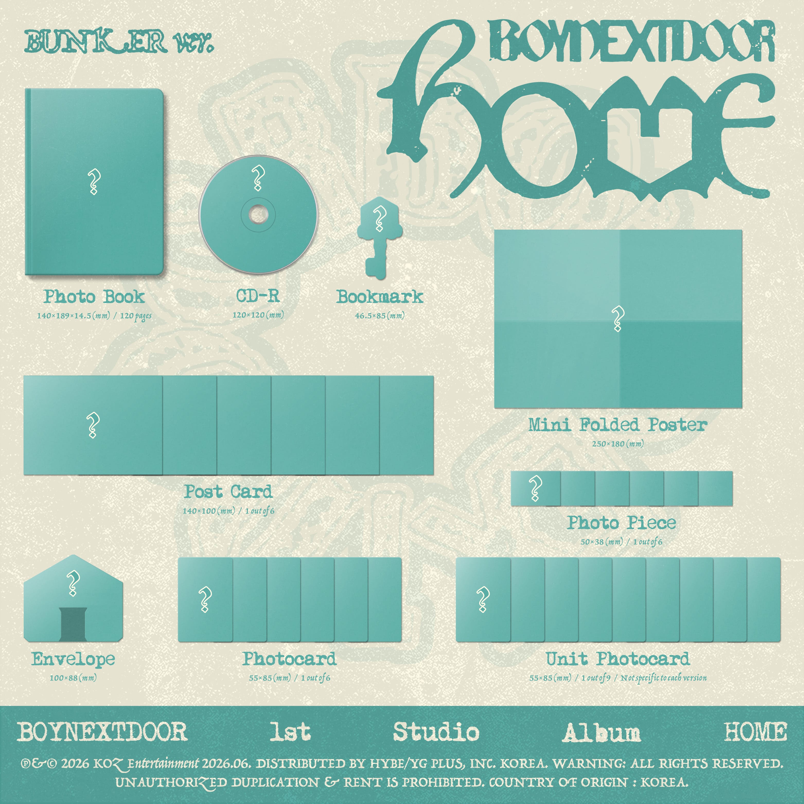 Kai Media [hello82 Exclusive] BOYNEXTDOOR - 1st Studio Album 'Home' Kawaii Gifts