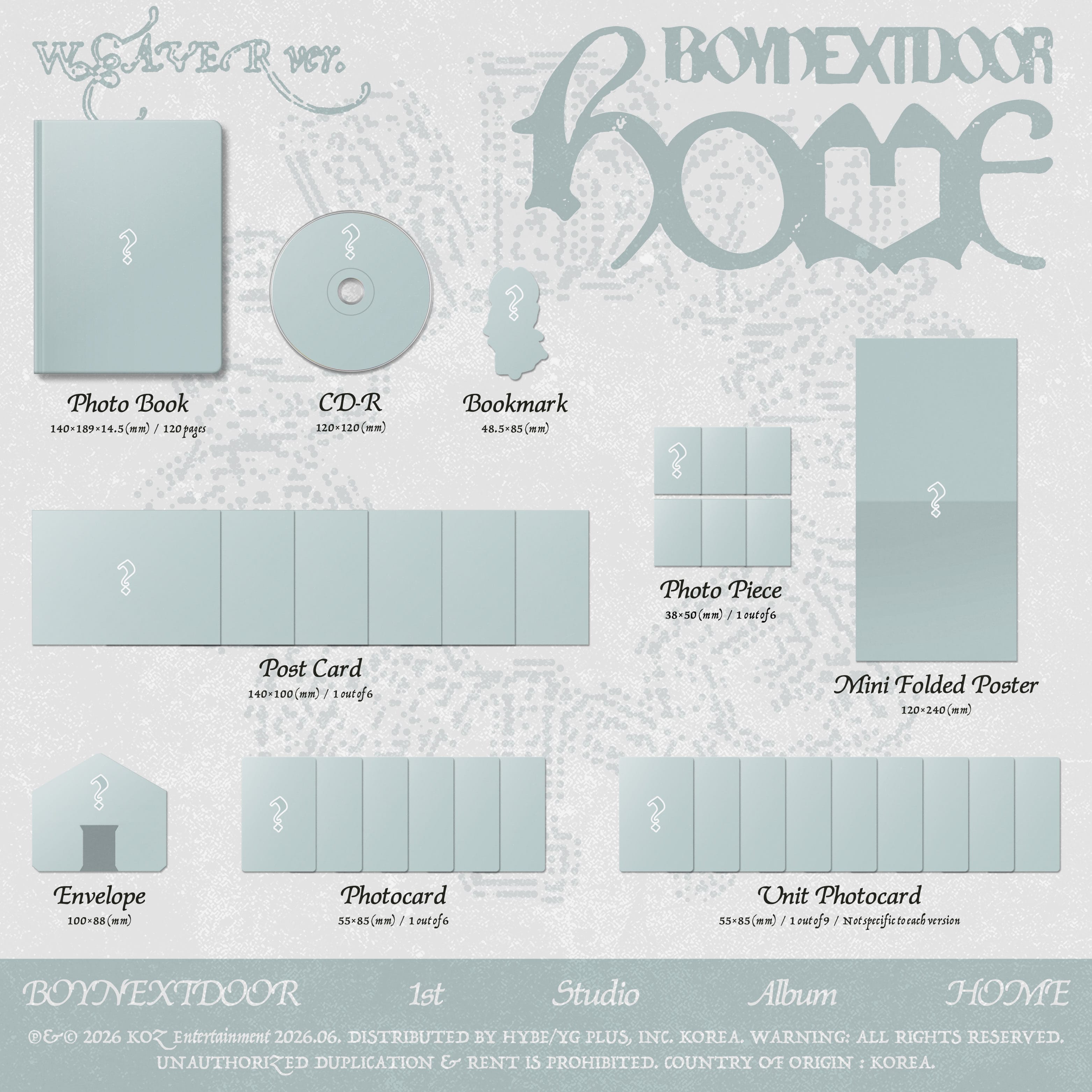 Kai Media [hello82 Exclusive] BOYNEXTDOOR - 1st Studio Album 'Home' Kawaii Gifts