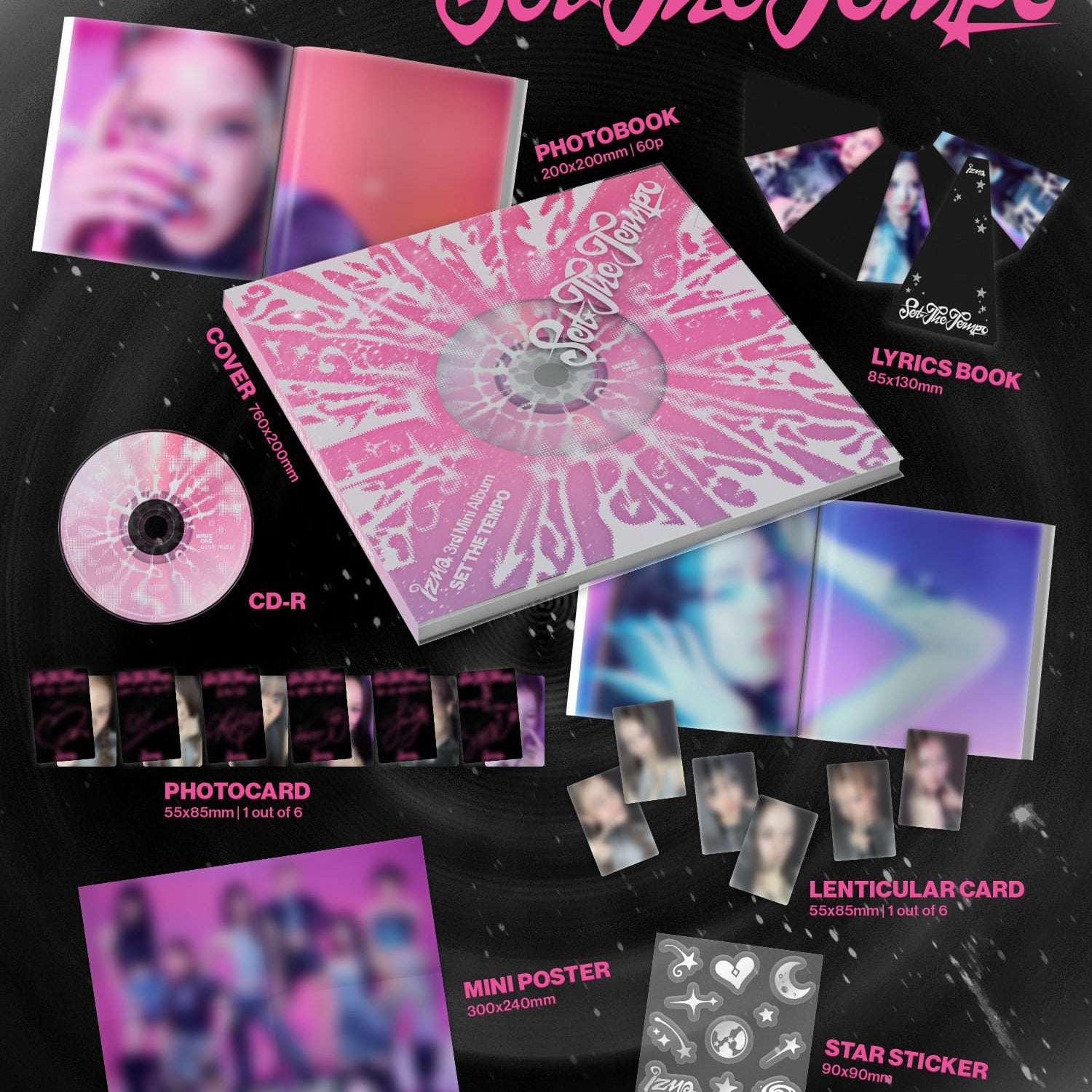 Kai Media [hello82 Exclusive] IZNA - 3rd Mini Album [Set The Tempo] Photobook Ver. B Kawaii Gifts 823375205784