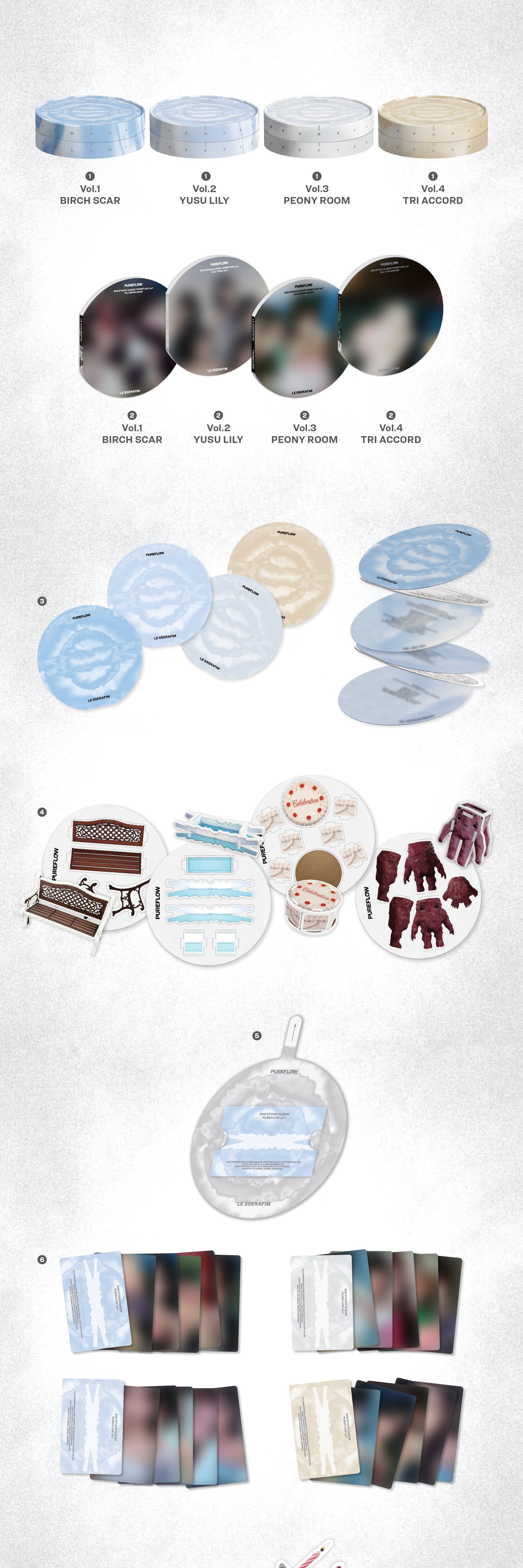 Kai Media [hello82 Exclusive] LE SSERAFIM - 2nd Studio Album 'Pureflow' pt.1 Kawaii Gifts
