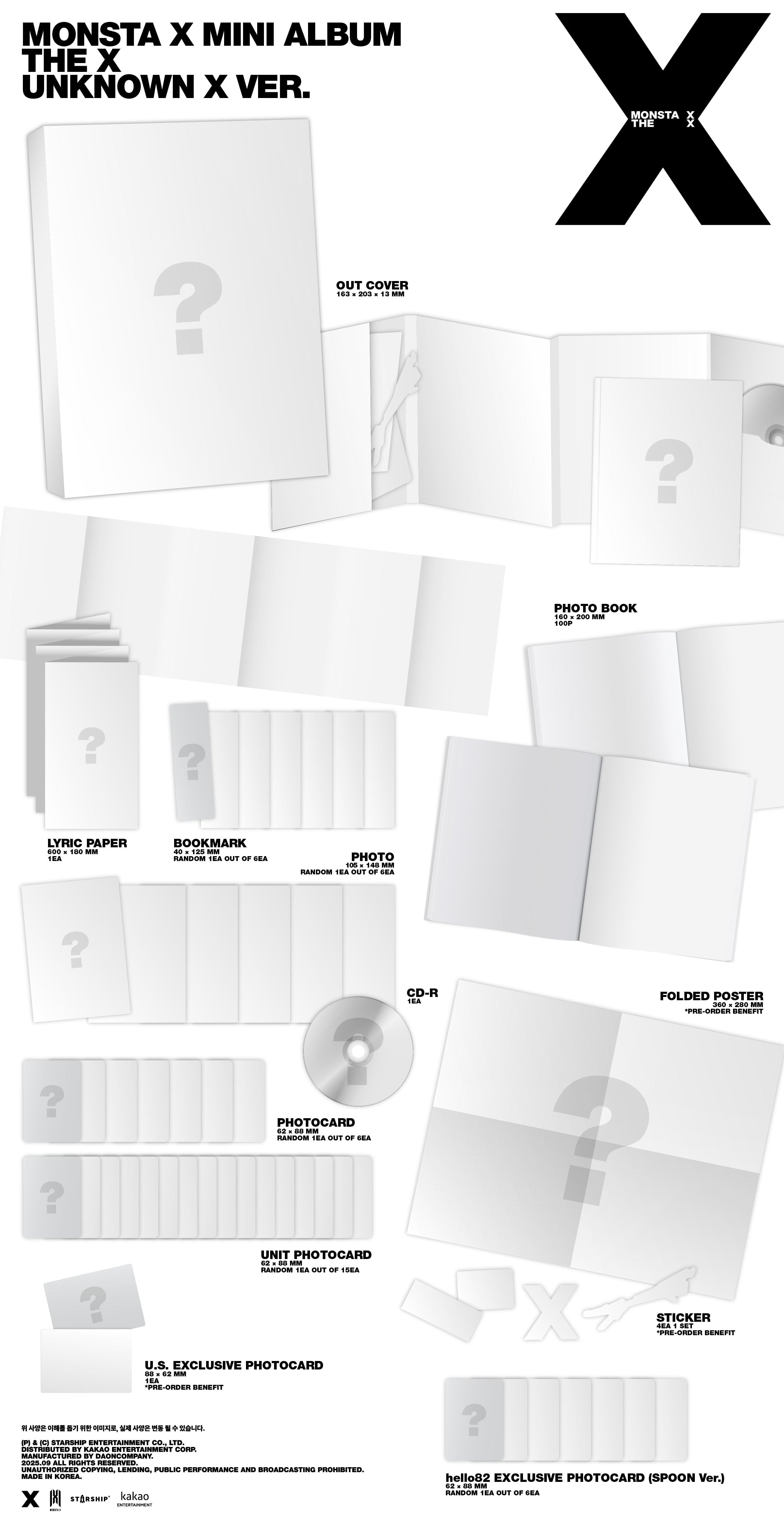 Kai Media [hello82 Exclusive] MONSTA X - The X Unknown Kawaii Gifts