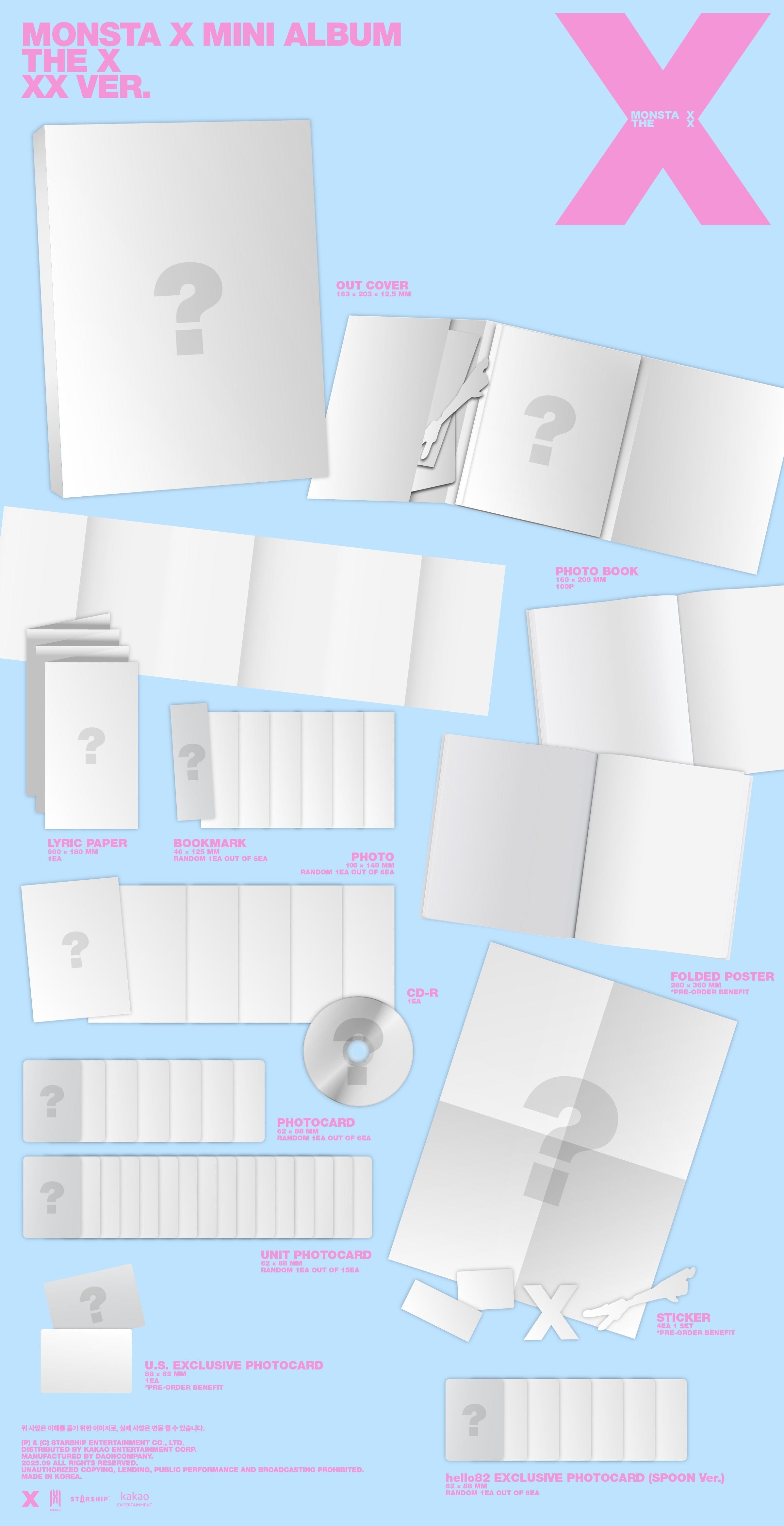 Kai Media [hello82 Exclusive] MONSTA X - The X XX Kawaii Gifts
