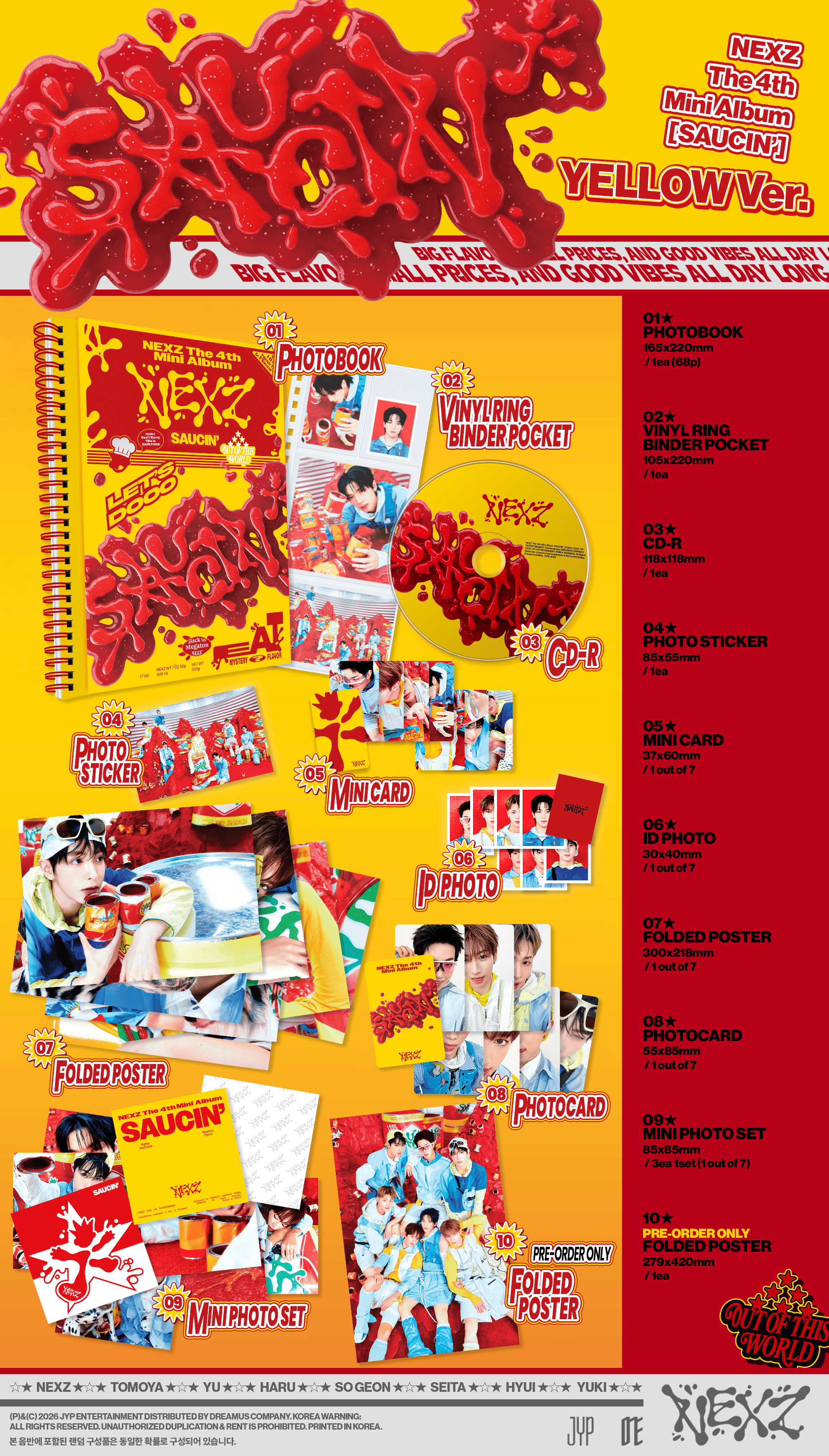 Kai Media [hello82 Exclusive] NEXZ - Saucin' [ONE PER VER PER CUSTOMER] Kawaii Gifts