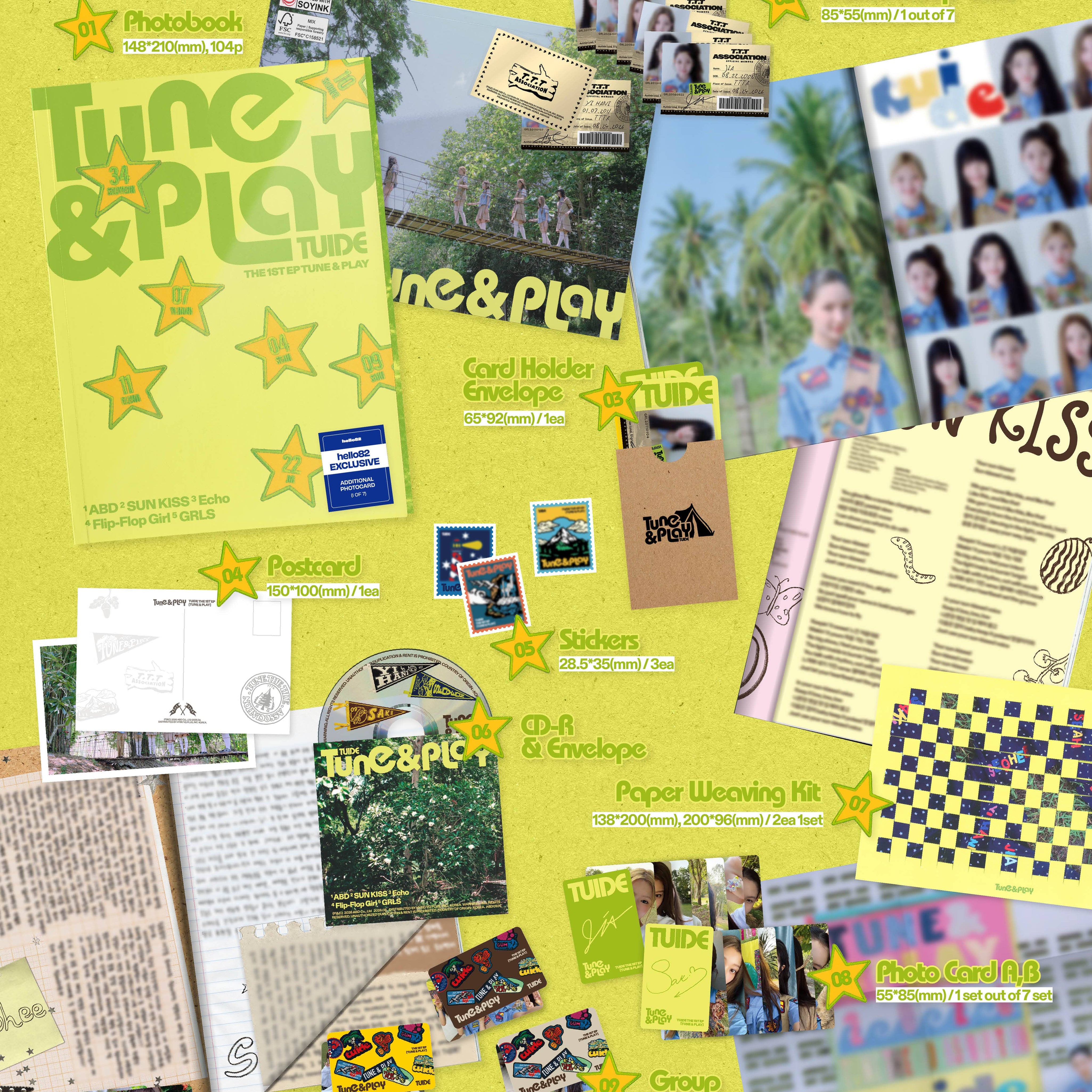 Kai Media [hello82 Exclusive] TUIDE - The 1st EP 'TUNE & PLAY’ [1 PER VER PER CUSTOMER] Kawaii Gifts