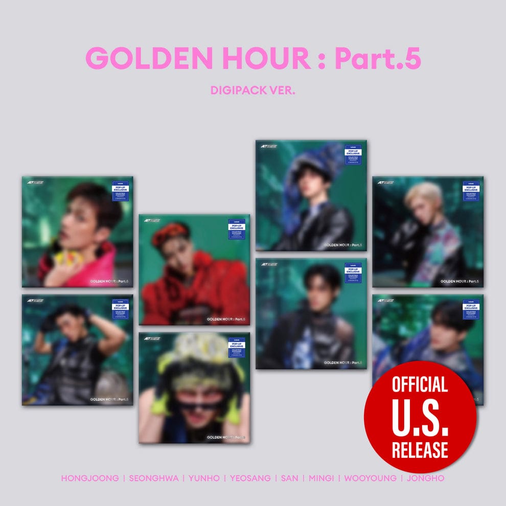 Kai Media [hello82 Pop-Up Exclusive]  ATEEZ - GOLDEN HOUR: Part.5 (Digipack) Kawaii Gifts