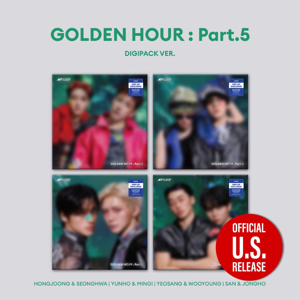 Kai Media [hello82 Pop-Up Exclusive] ATEEZ - GOLDEN HOUR: Part.5 (Unit Digipack) Kawaii Gifts