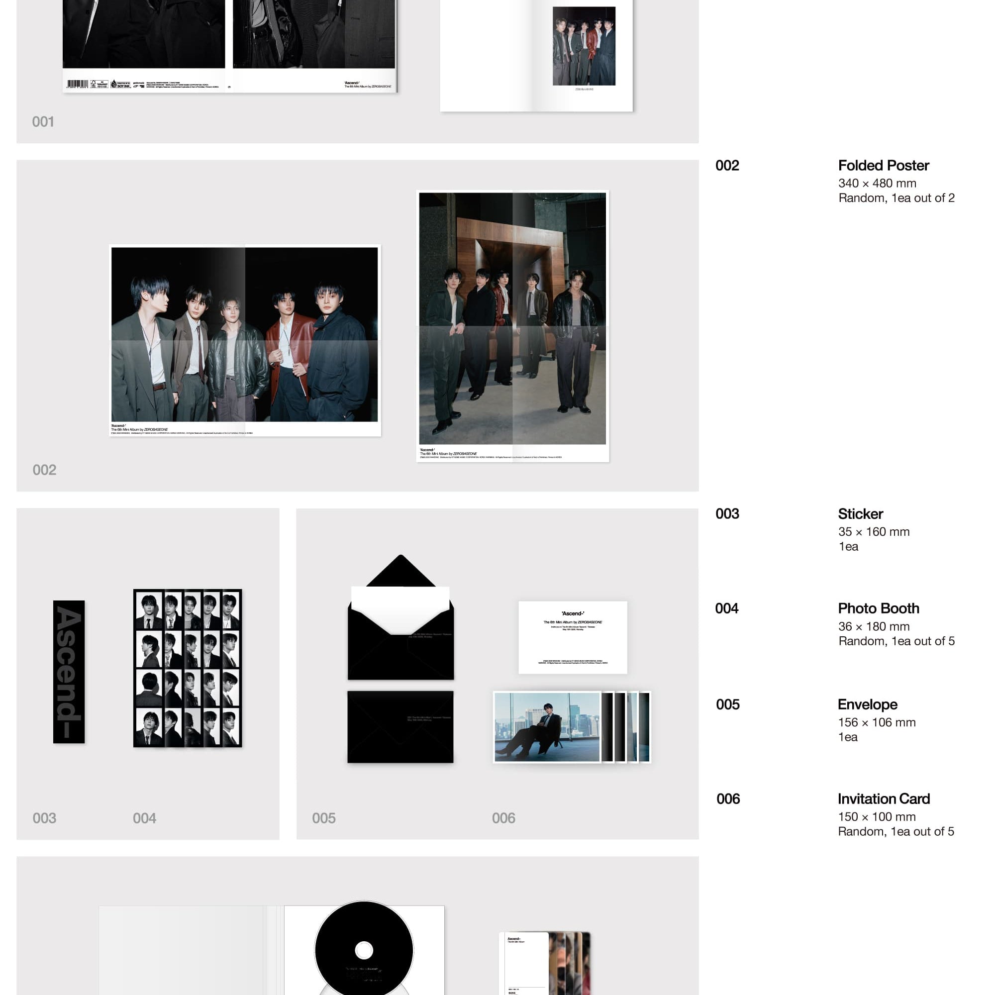Kai Media [hello82 Pop-Up Exclusive] ZEROBASEONE - The 6th Mini Album [Ascend-] 1 Kawaii Gifts