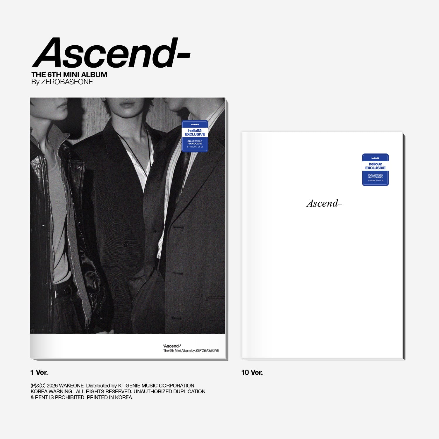 Kai Media [hello82 Pop-Up Exclusive] ZEROBASEONE - The 6th Mini Album [Ascend-] Kawaii Gifts