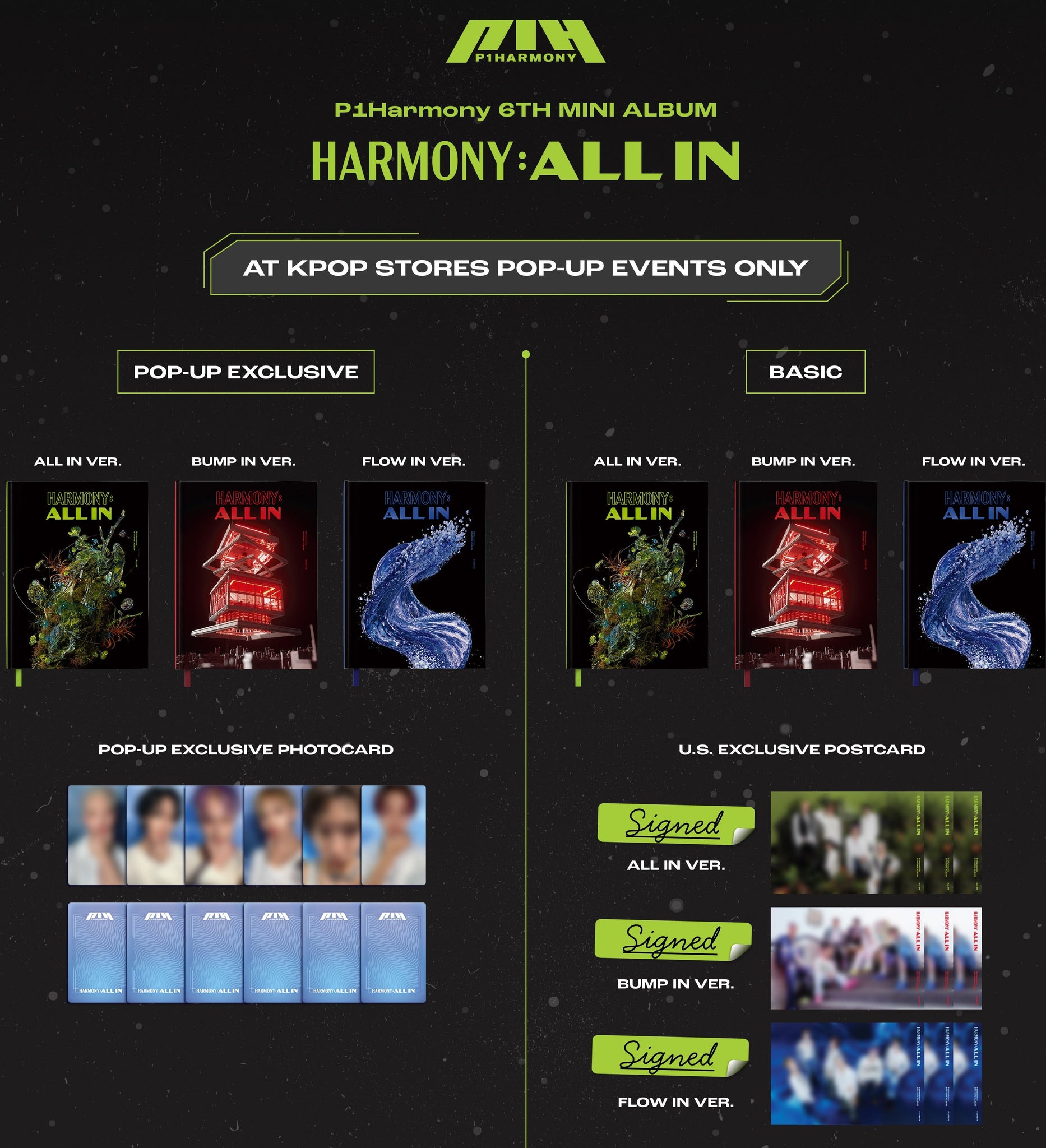 P1Harmony 6th Mini Album [HARMONY : ALL IN] ALL IN ver. / BUMP IN ver. /  FLOW IN ver. (SET) - FNC STORE