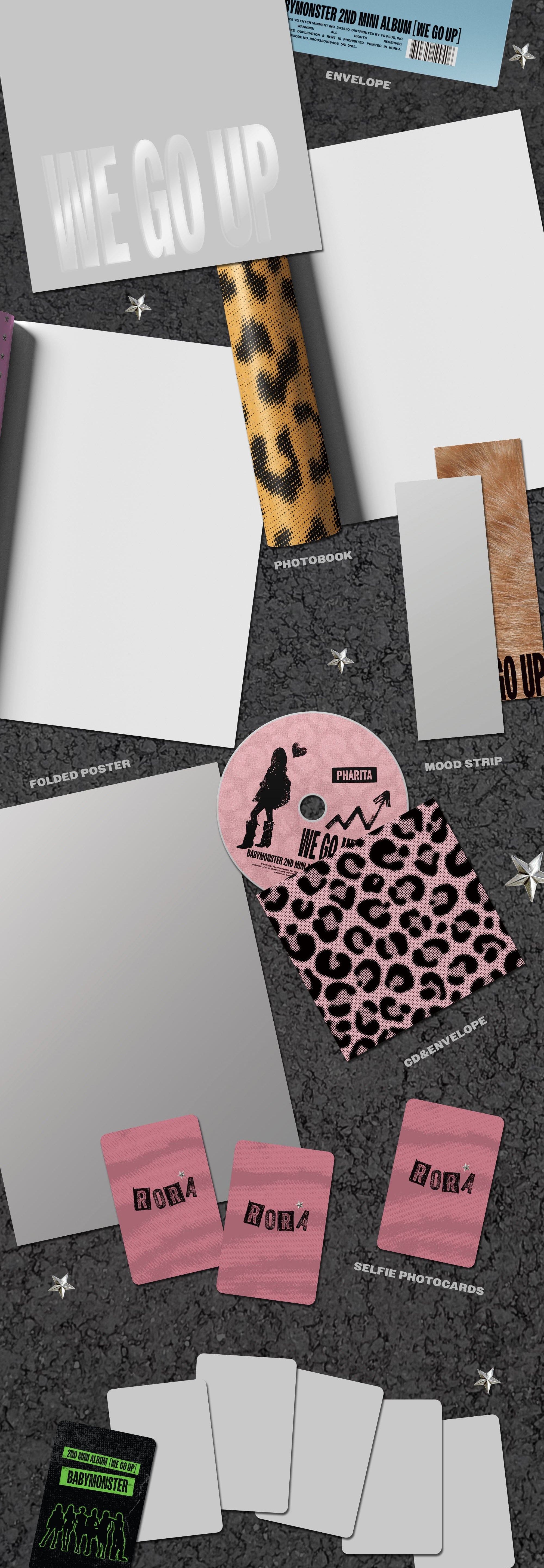 Kai Media [Pop-Up Exclusive] BABYMONSTER - We Go Up (2nd Mini Album) (Pattern Ver.) Kawaii Gifts