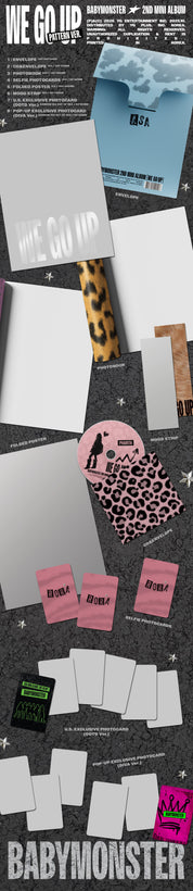 Kai Media [Pop-Up Exclusive] BABYMONSTER - We Go Up (2nd Mini Album) (Pattern Ver.) Kawaii Gifts