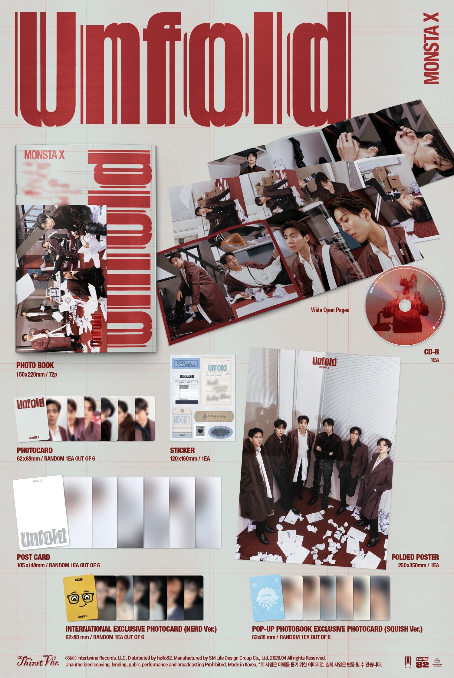 Kai Media [Pop-Up Exclusive] MONSTA X - Unfold Kawaii Gifts