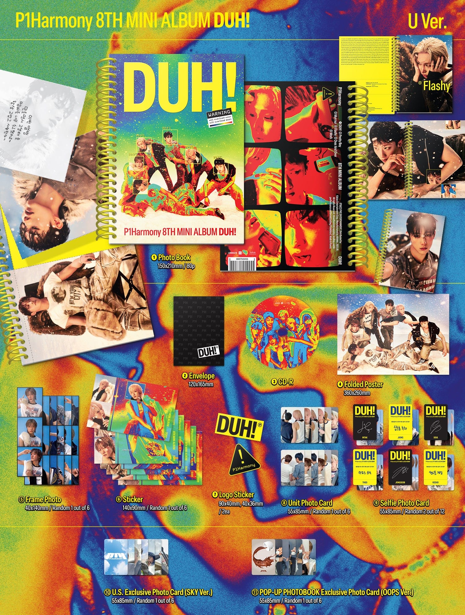 Kai Media [Pop-Up Exclusive] P1Harmony - Duh! (8th Mini Album) U Kawaii Gifts