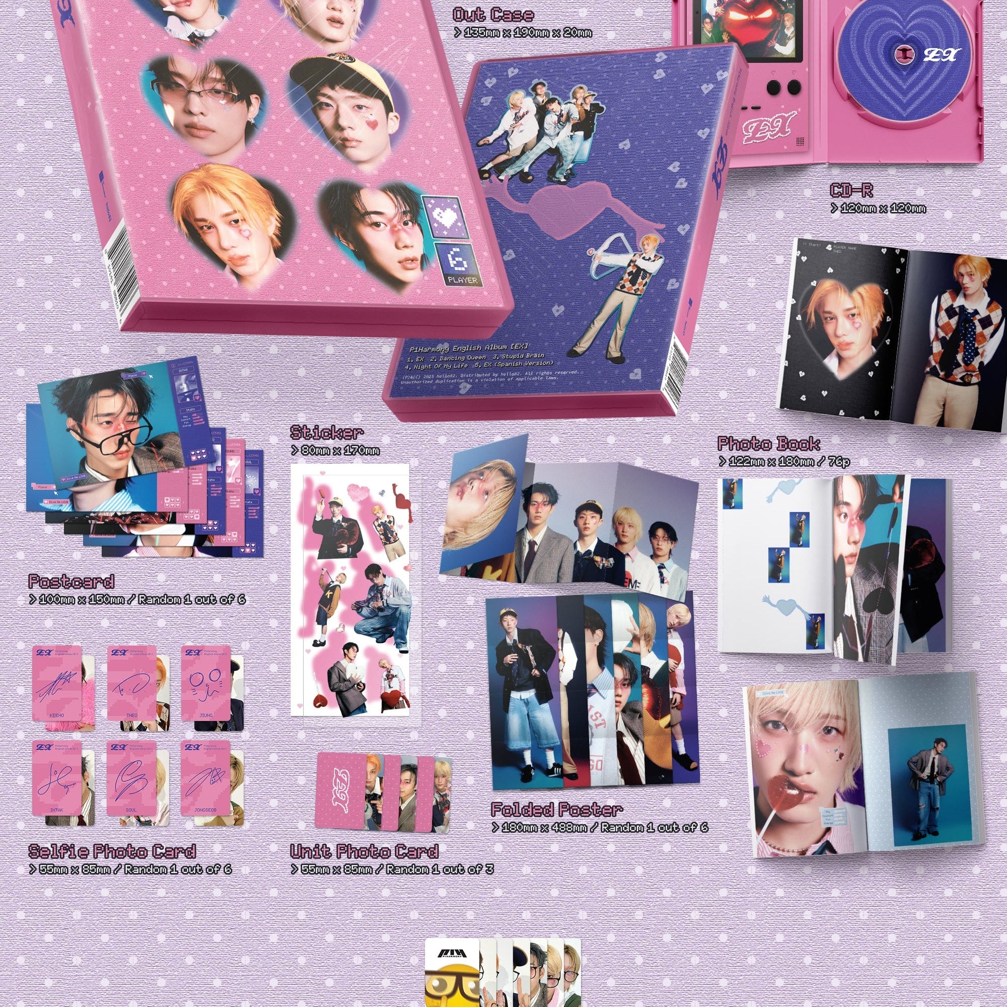 Kai Media [Pop-Up Exclusive] P1Harmony - EX (1st English Album) Kawaii Gifts