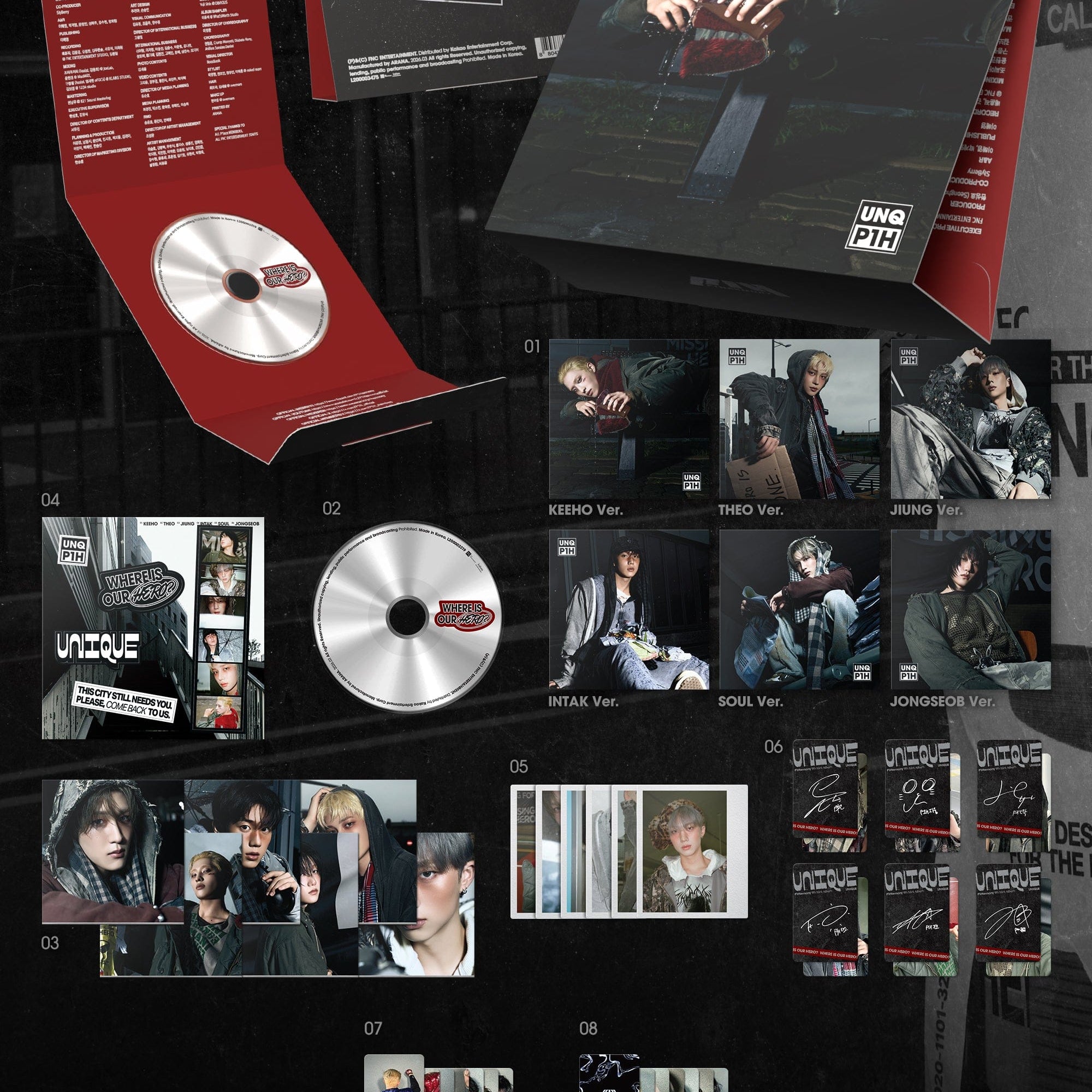 Kai Media [Pop-Up Exclusive] P1Harmony - Unique (9th Mini Album) Compact Ver. Kawaii Gifts