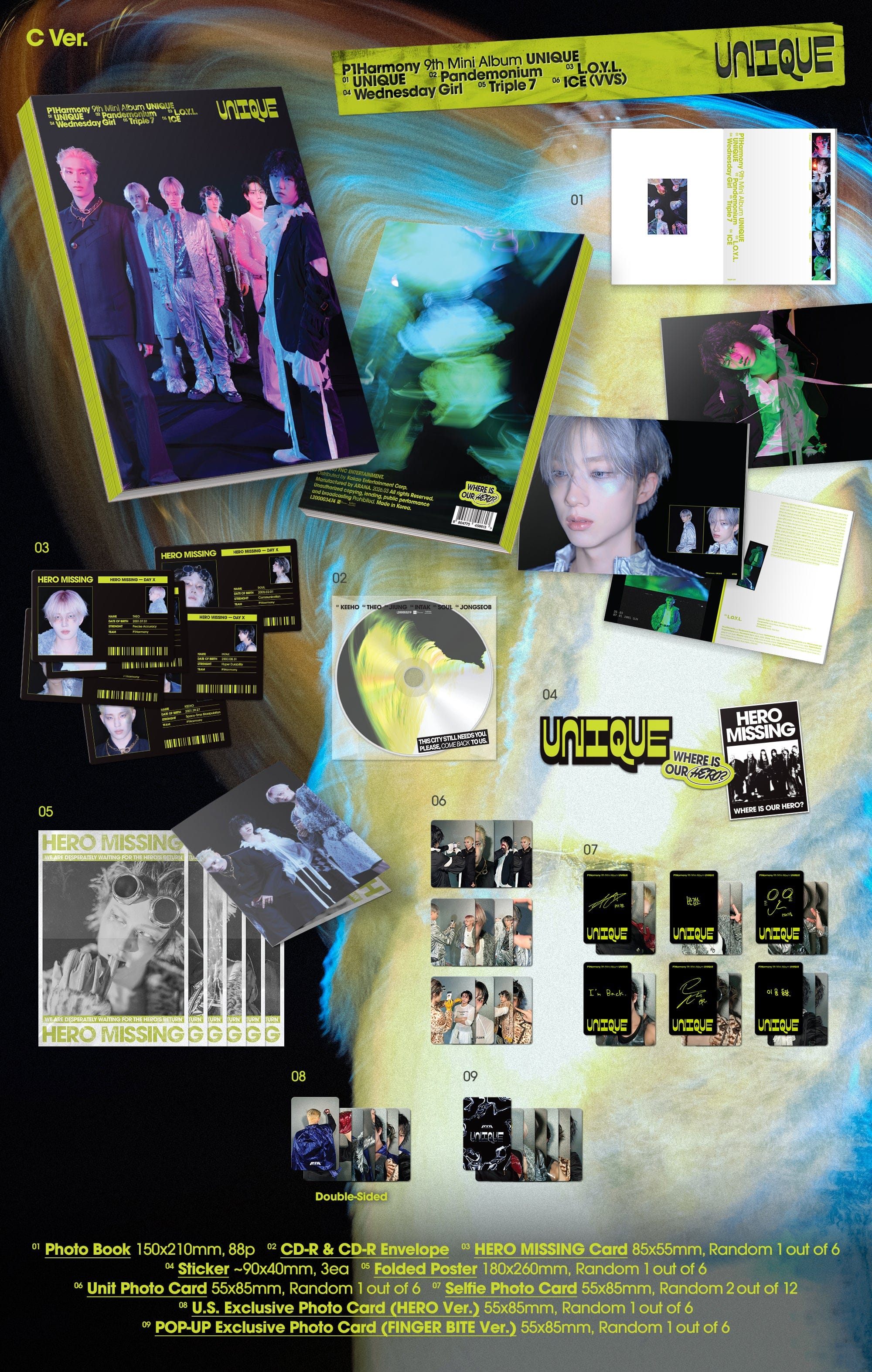 Pop-Up Exclusive] P1Harmony - Unique (9th Mini Album) Photobook