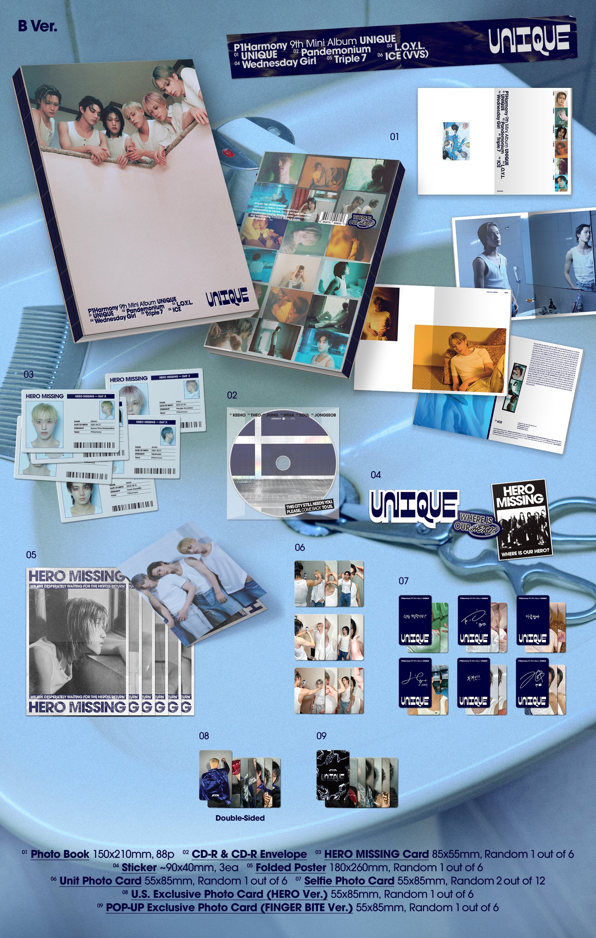 Pop-Up Exclusive] P1Harmony - Unique (9th Mini Album) Photobook
