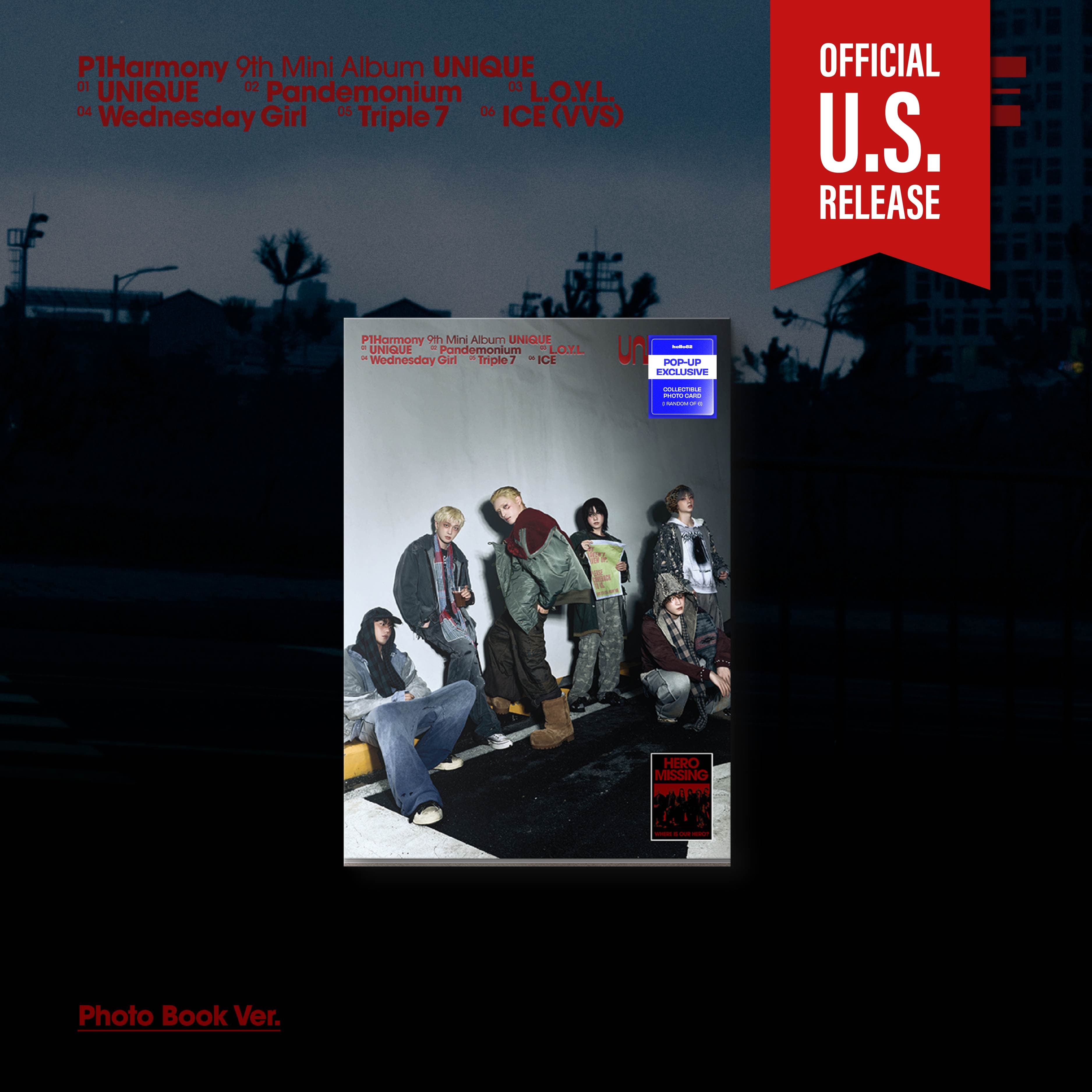 Kai Media [Pop-Up Exclusive] P1Harmony - Unique (9th Mini Album) Photobook Ver. A Kawaii Gifts