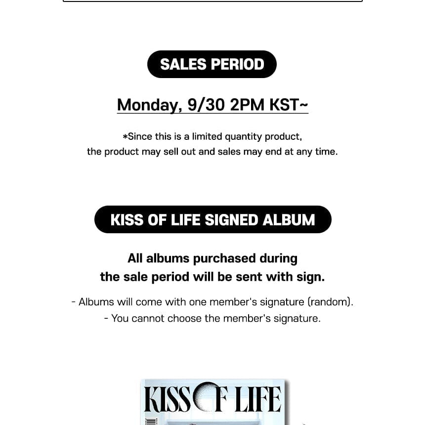 Kai Media [SIGNED] Kiss of Life - 3rd Mini Album Lose Yourself (Magazine Ver.) Kawaii Gifts 8804775451591