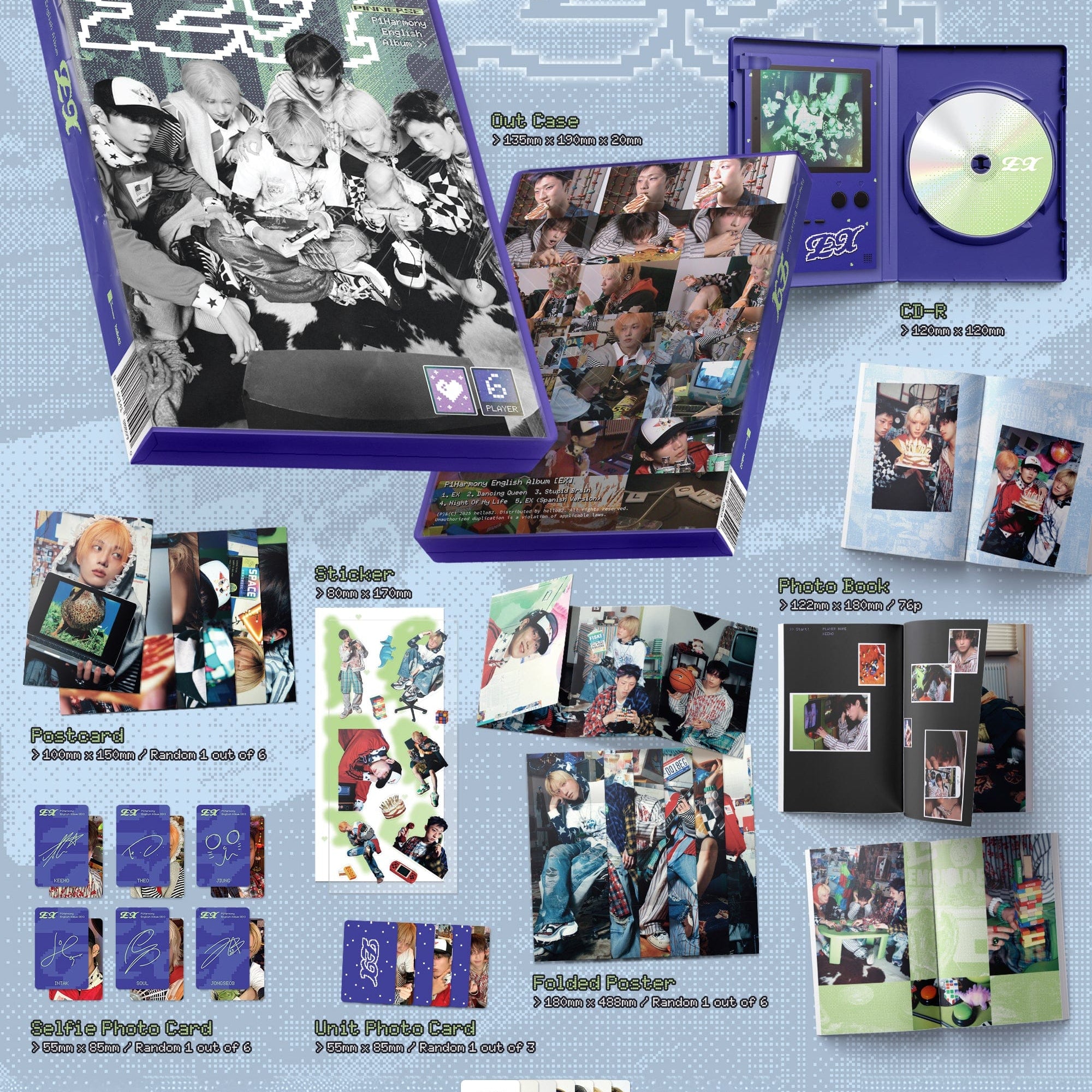 Kai Media [SIGNED] P1Harmony - EX (1st English Album) (Copy) Game Lovers Club Kawaii Gifts