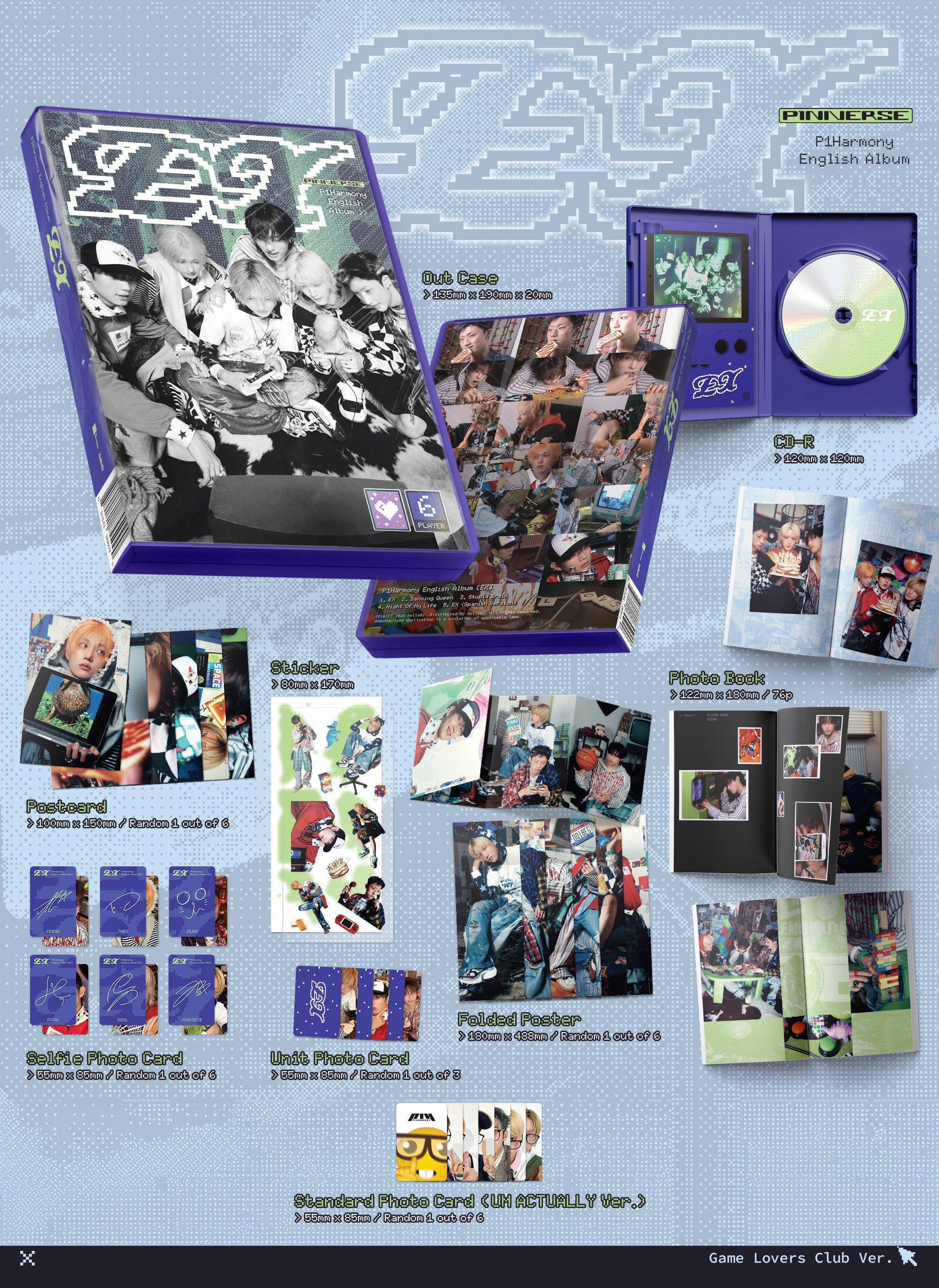 Kai Media [SIGNED] P1Harmony - EX (1st English Album) (Copy) Game Lovers Club Kawaii Gifts