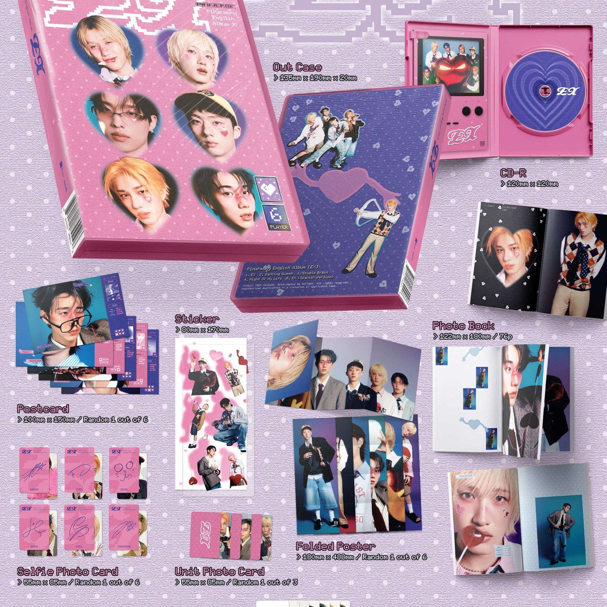 Kai Media [SIGNED] P1Harmony - EX (1st English Album) (Copy) In Game Kawaii Gifts