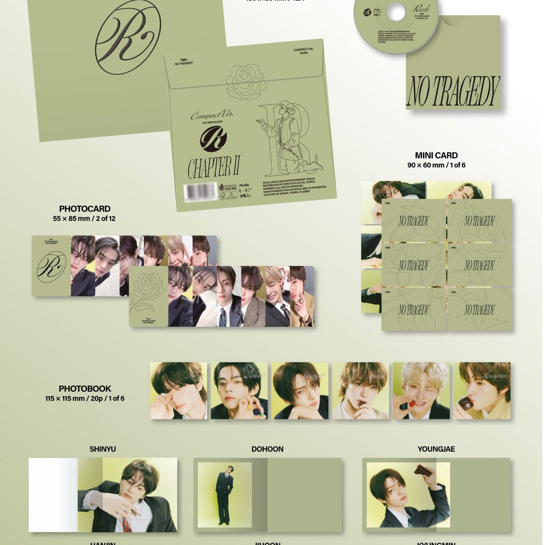 Kai Media TWS - No Tragedy (Compact Ver.) Kawaii Gifts