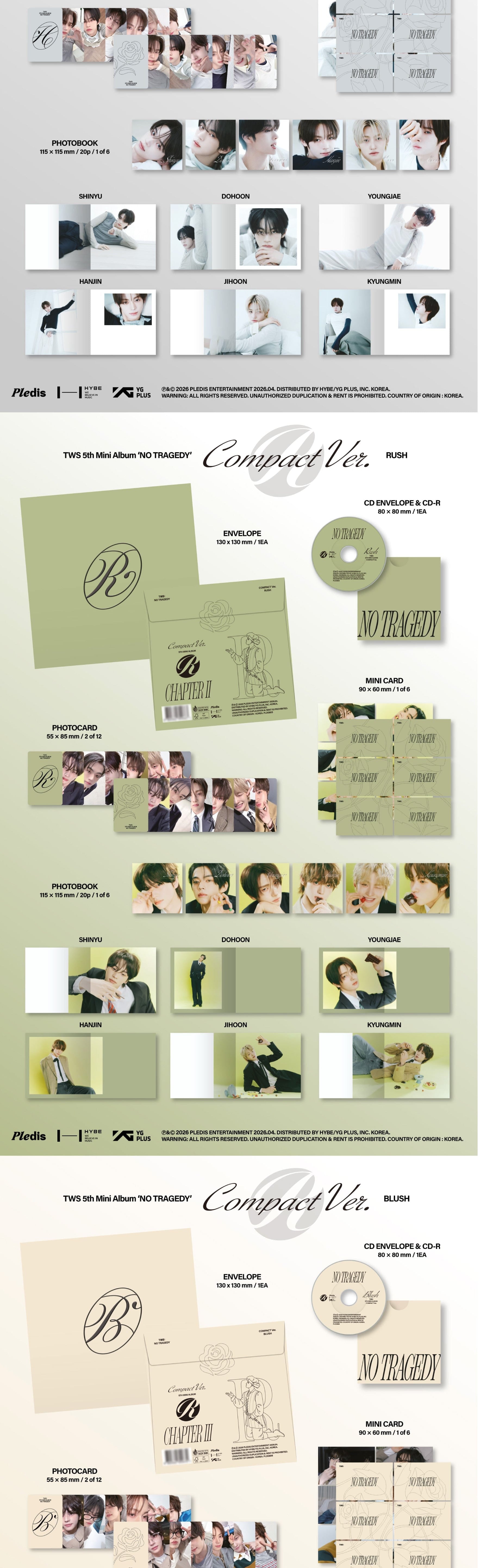 Kai Media TWS - No Tragedy (Compact Ver.) Kawaii Gifts