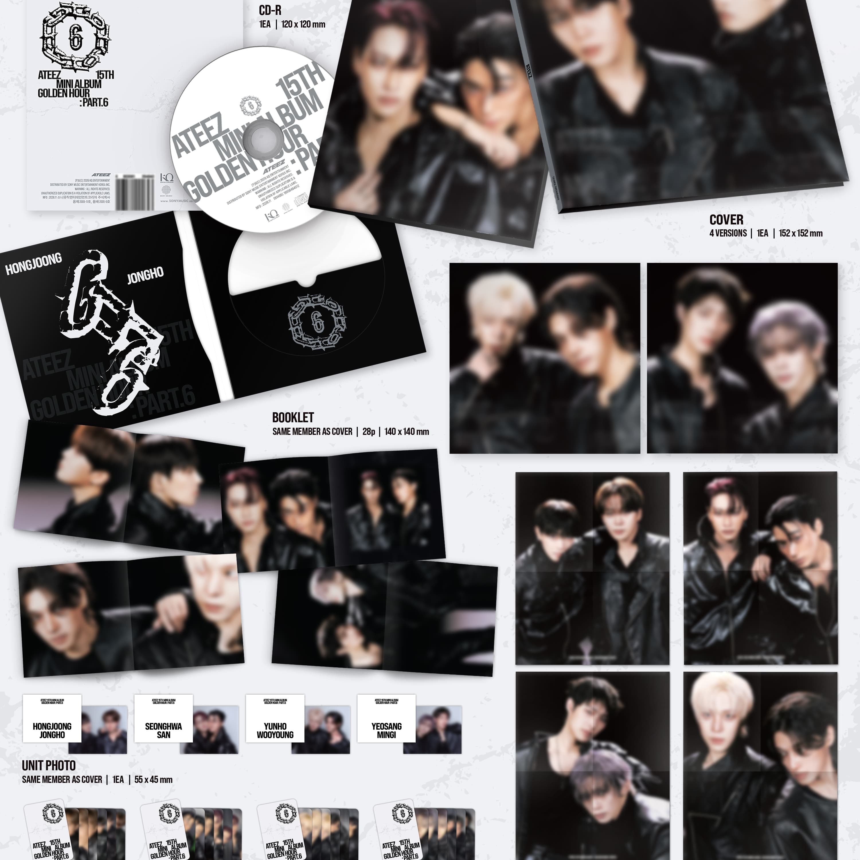 Kai Media [Unit Digipack Exclusive] ATEEZ - GOLDEN HOUR: Part.6 (Unit Digipack Ver.) [TWO PER CUSTOMER] Kawaii Gifts