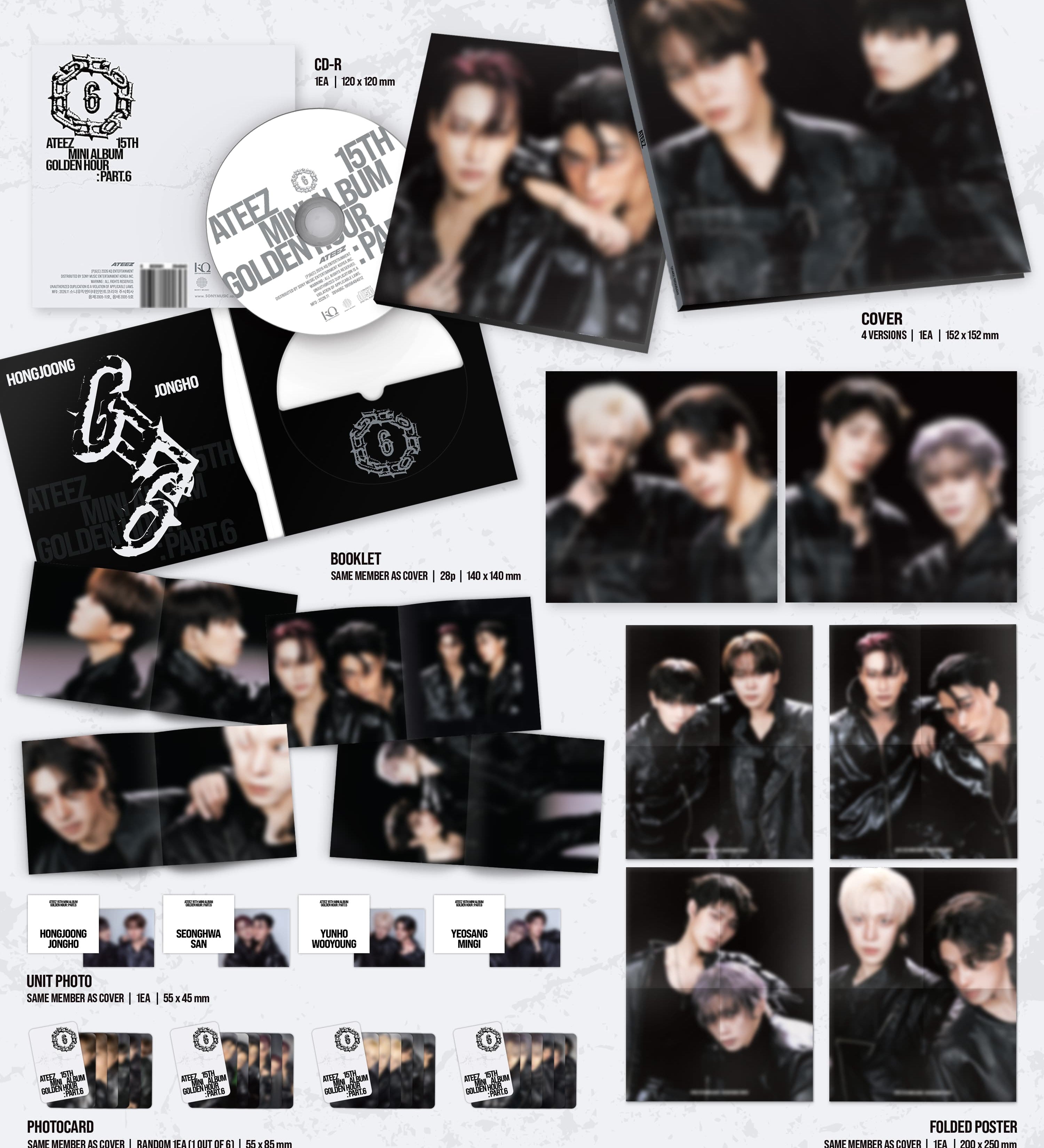 Kai Media [Unit Digipack Exclusive] ATEEZ - GOLDEN HOUR: Part.6 (Unit Digipack Ver.) [TWO PER CUSTOMER] Kawaii Gifts