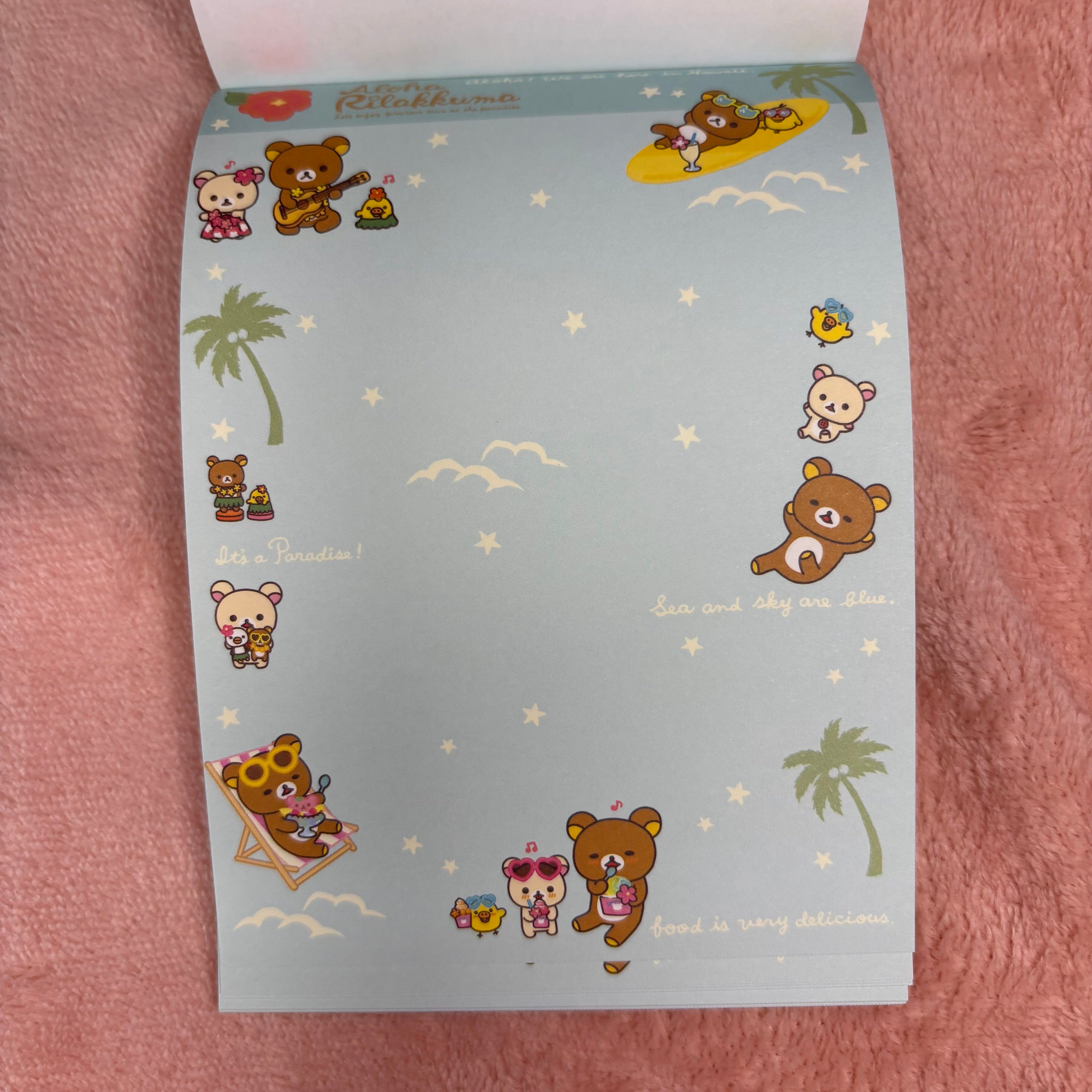 Kawaii Gifts Rilakkuma Aloha Paradise Large Memo Kawaii Gifts 4974413590044