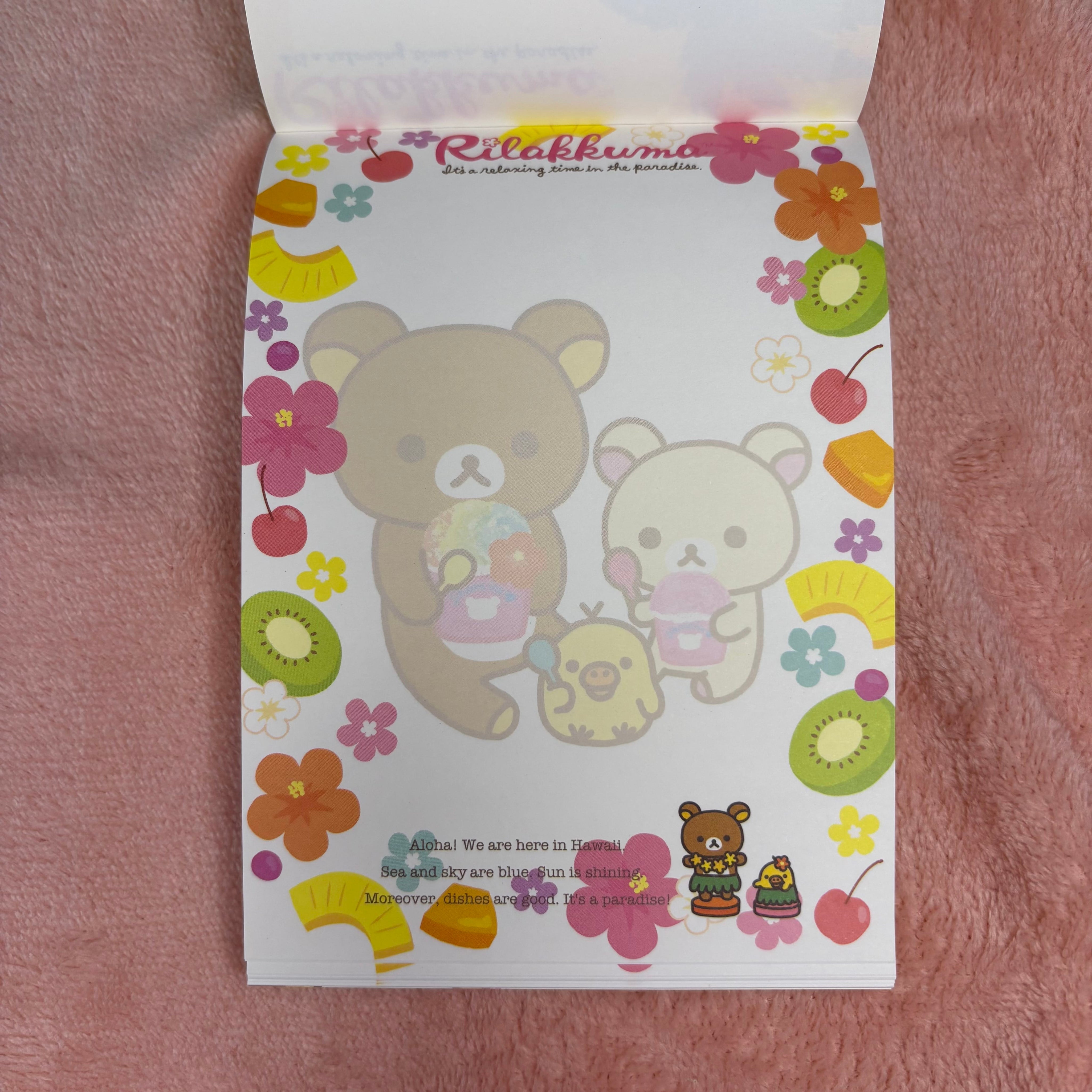 Kawaii Gifts Rilakkuma Aloha Paradise Large Memo Kawaii Gifts 4974413590044
