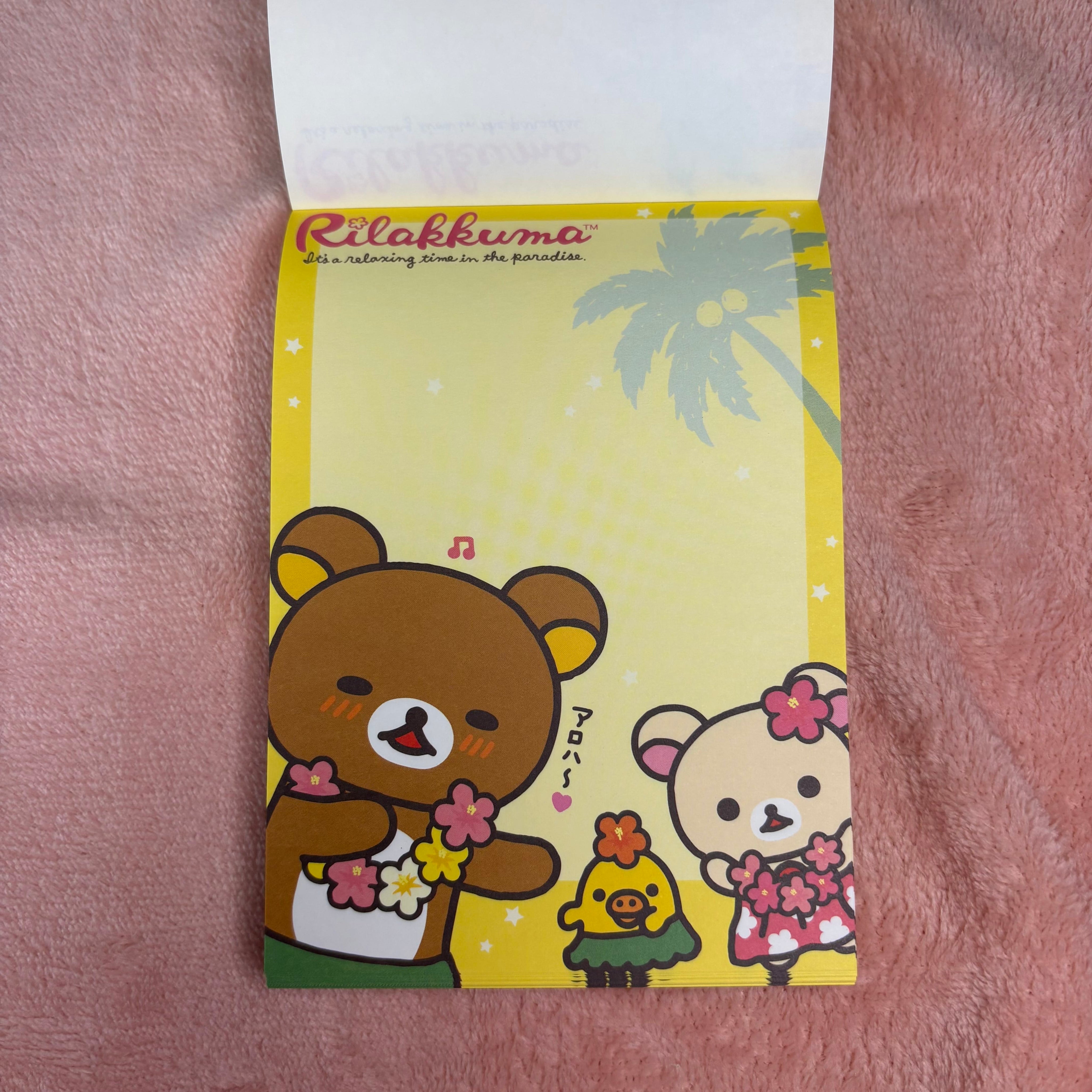 Kawaii Gifts Rilakkuma Aloha Paradise Large Memo Kawaii Gifts 4974413590044