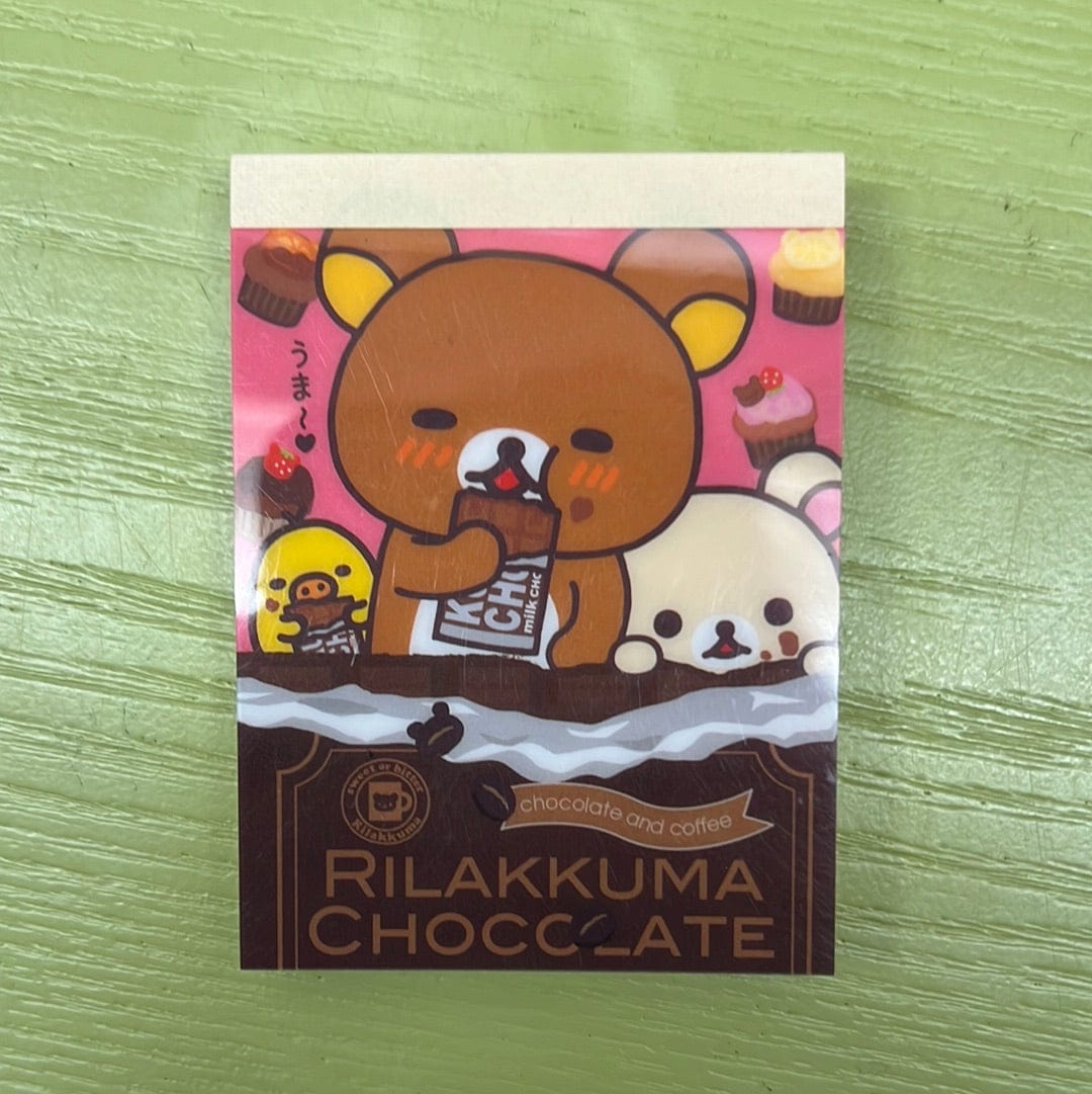 Kawaii Gifts Rilakkuma Chocolate Small Memo Kawaii Gifts 4974413558280